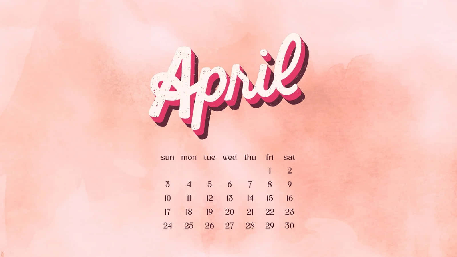 April, pastel pink, watercolor background, HD Desktop Wallpaper