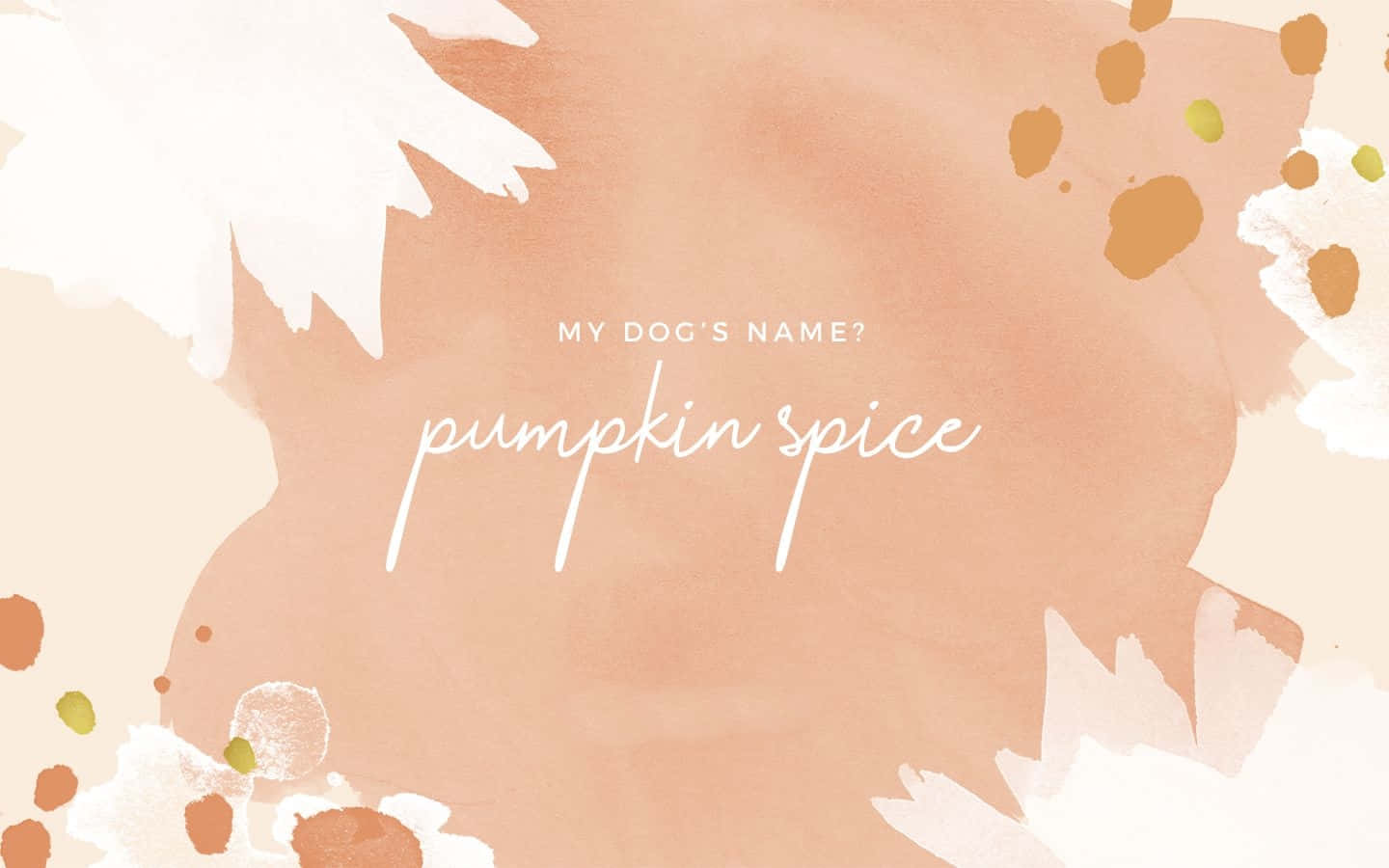 peach cream, gold, handwritten text, HD Desktop Wallpaper