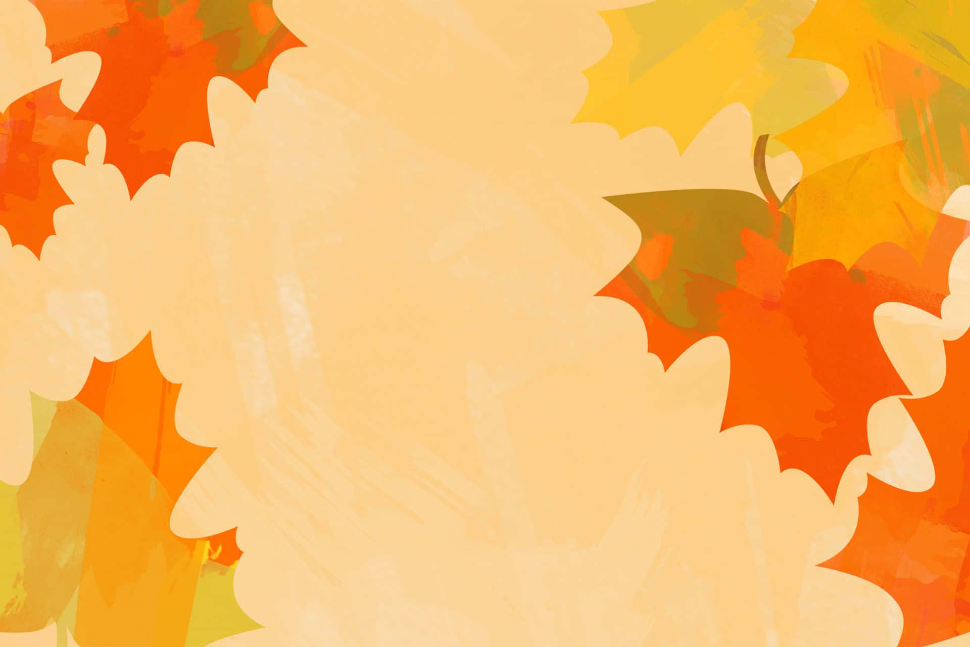 autumn leaves, orange yellow and green hues, soft textured background, Full HD Desktop Wallpaper