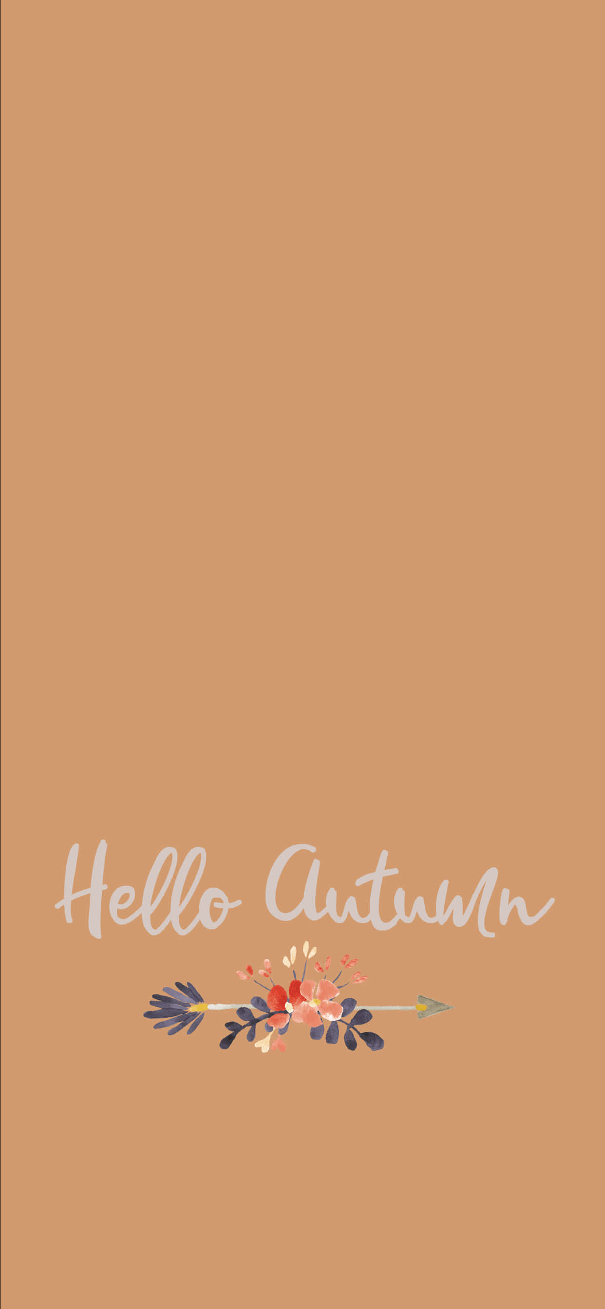 cute autumn iphone, terracotta, white cursive, 2K Phone Wallpaper