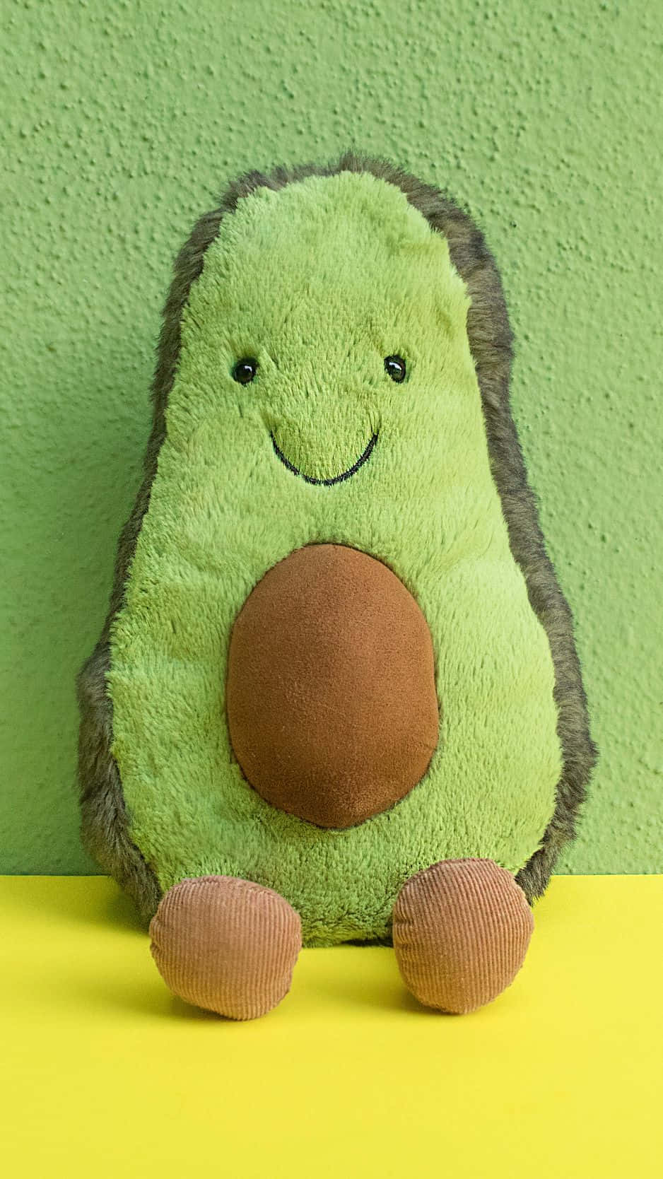 Avocado iPhone, plush avocado toy, smiling face, HD Phone Wallpaper
