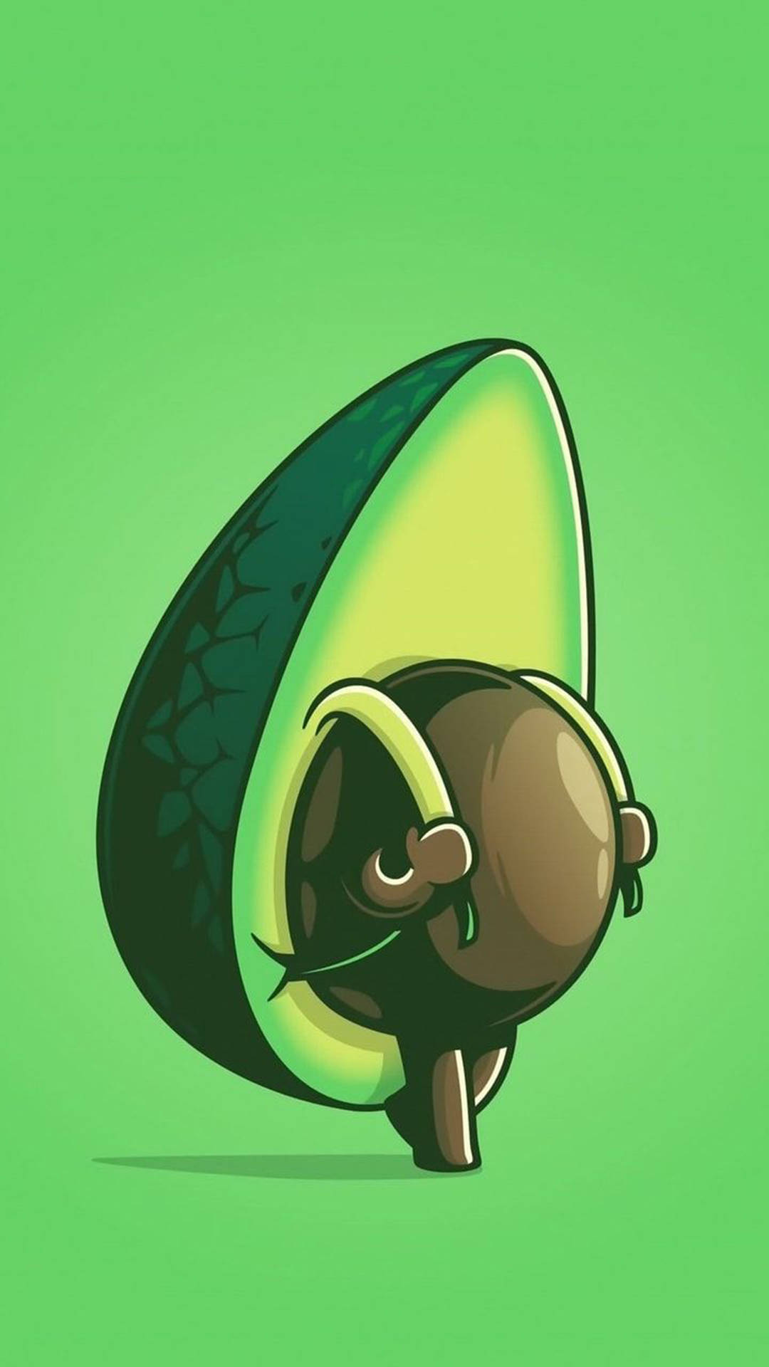 cute avocado backpack, cartoon avocado character, face, Full HD Phone Wallpaper