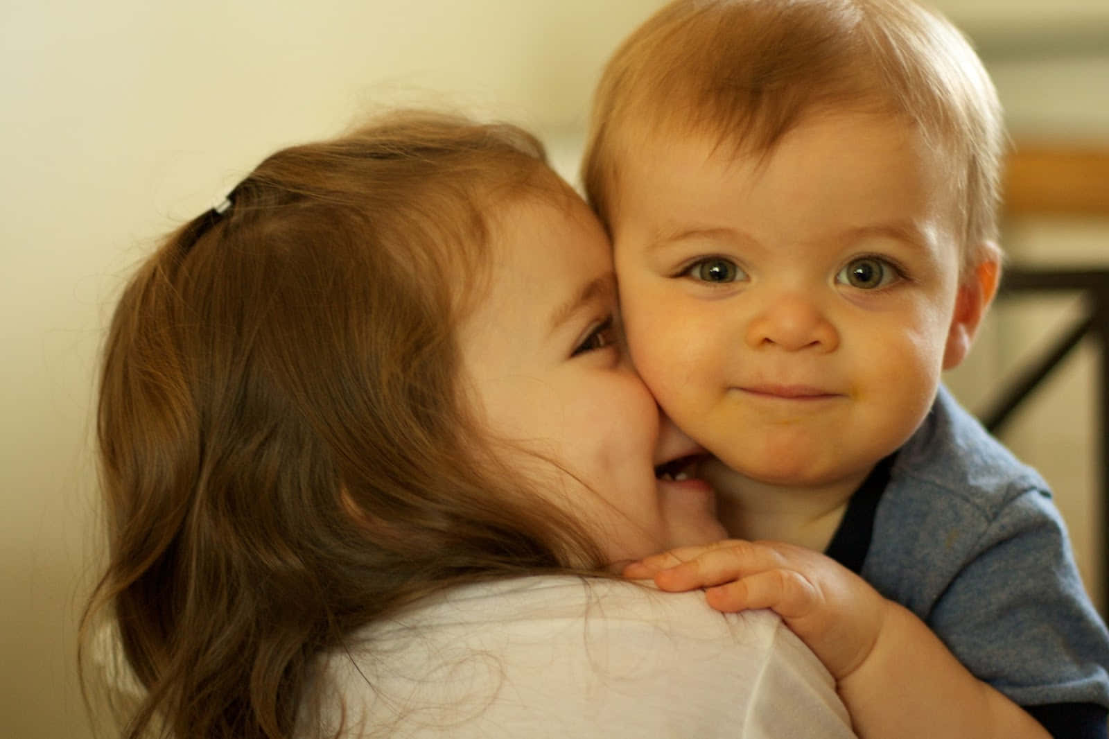 Cute Baby Couple, young girl, baby boy, HD Desktop Wallpaper
