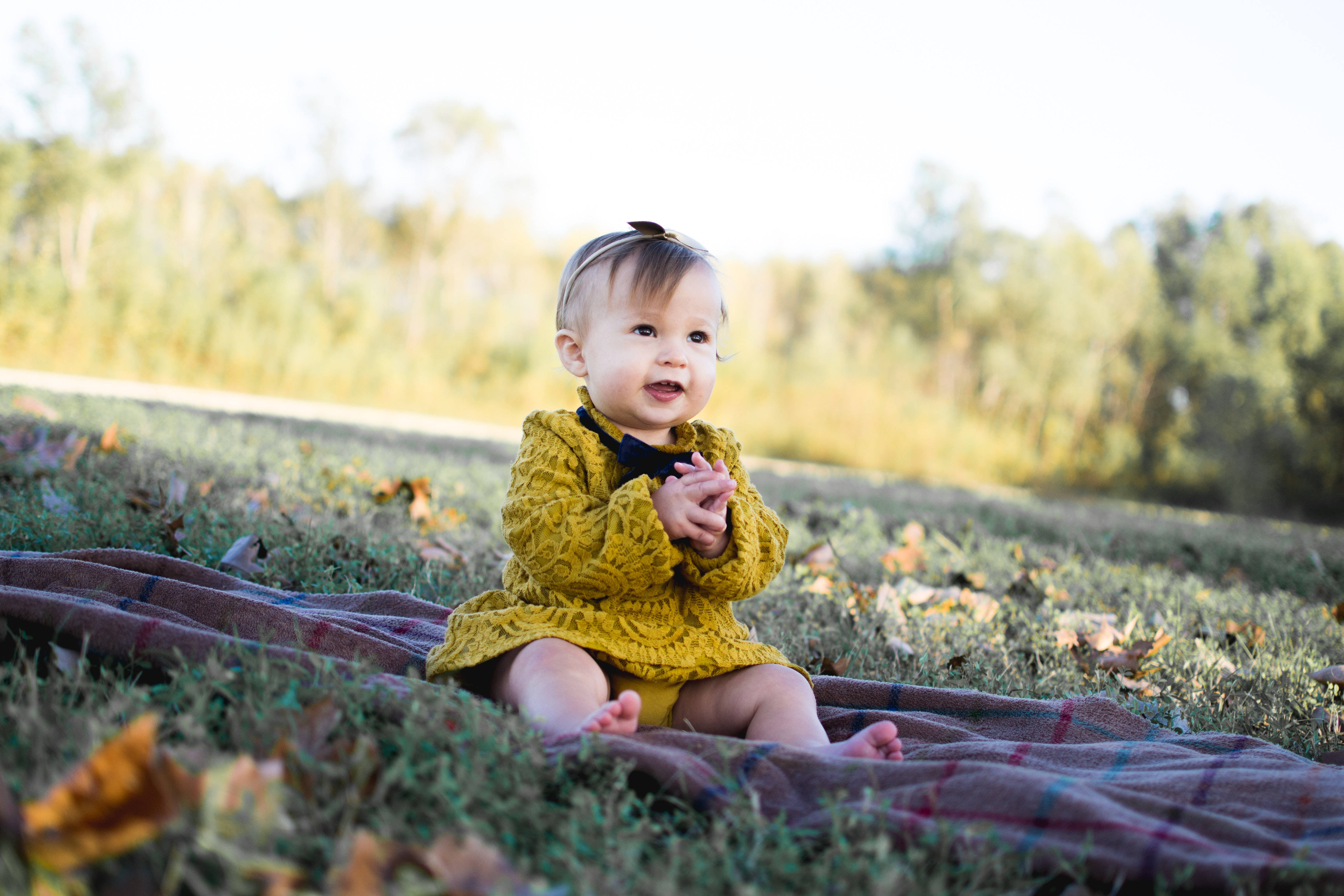 mustard knit dress, plaid blanket, autumn leaves, 4K Desktop Wallpaper