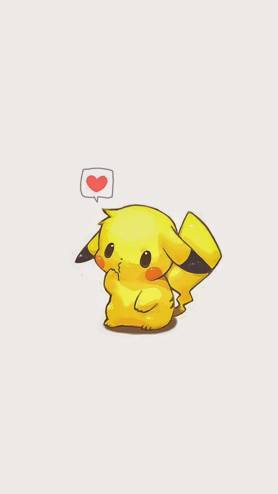 Baby Pikachu, yellow, heart, Full HD Phone Wallpaper