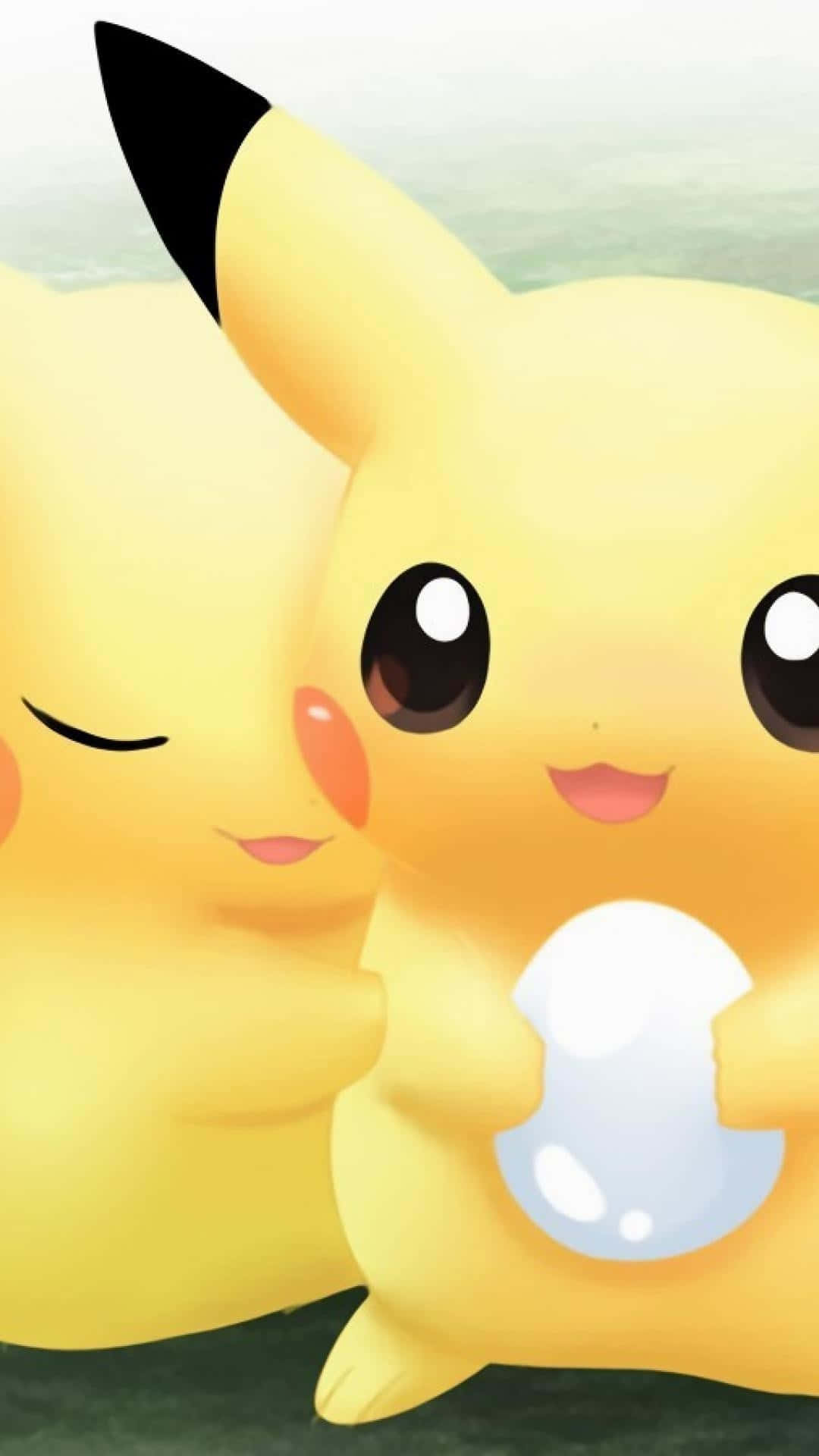 Baby Pikachu, Pikachu, glowing orb, Full HD Phone Wallpaper