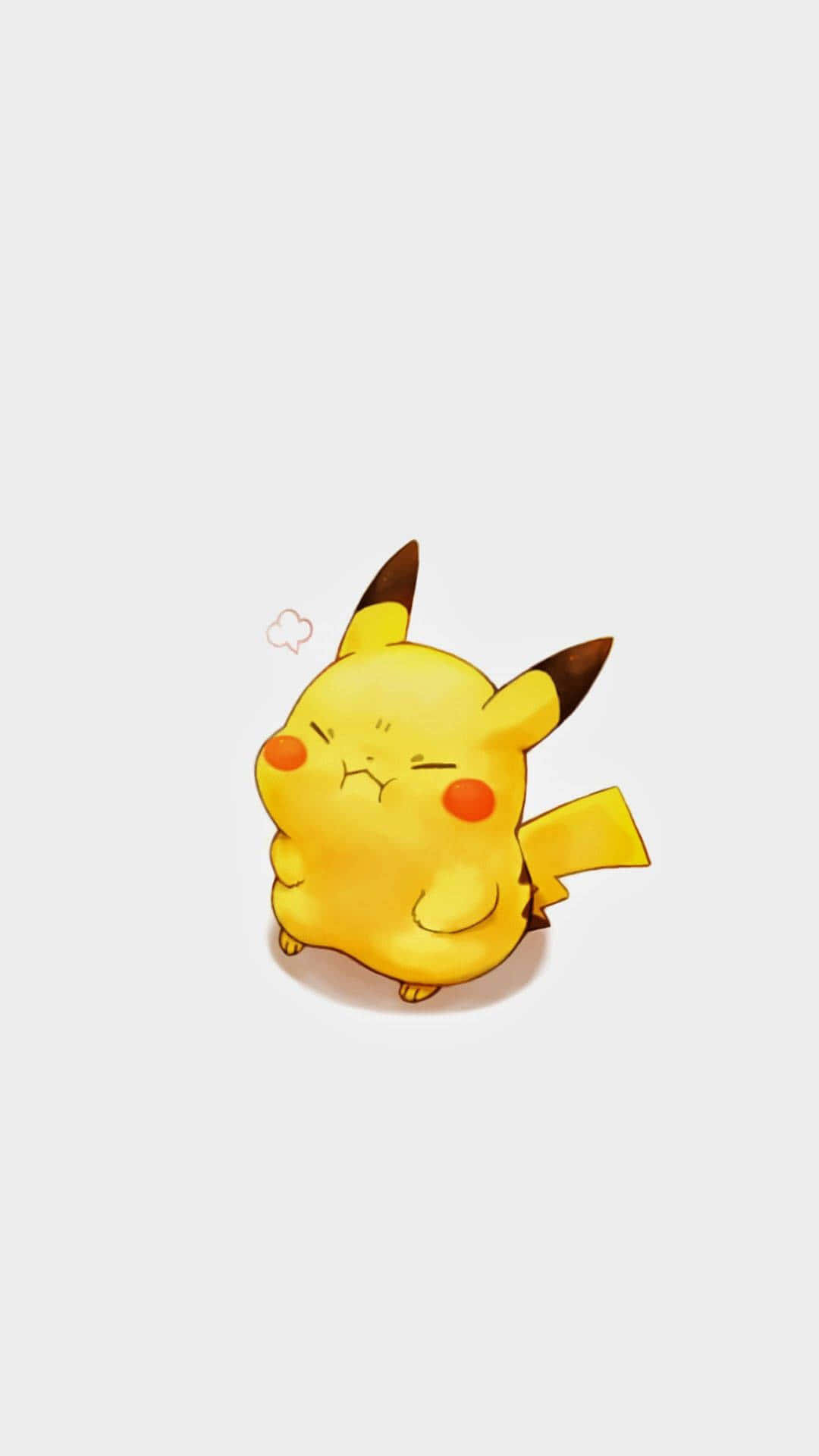 Baby Pikachu, chubby, closed eyes, Full HD Phone Wallpaper