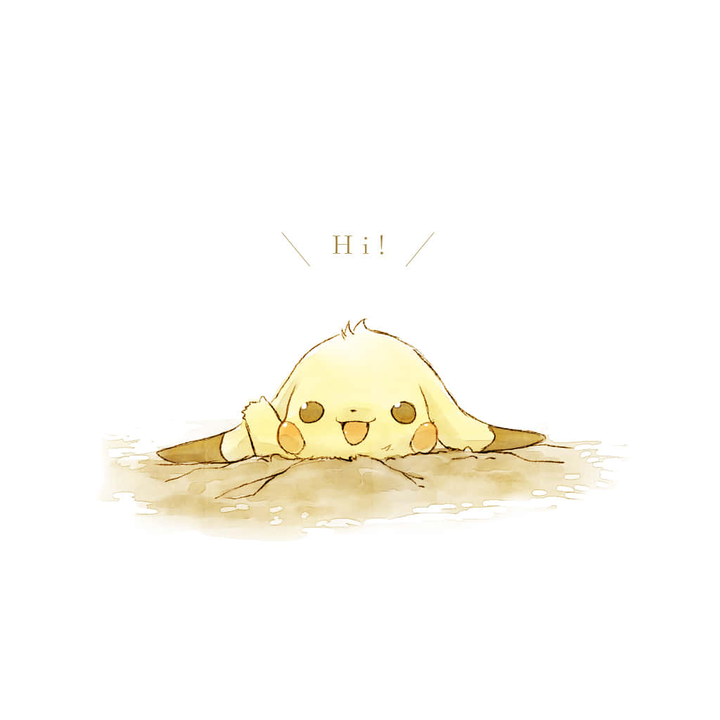 Baby Pikachu, yellow, sandy mound, SD Desktop Wallpaper