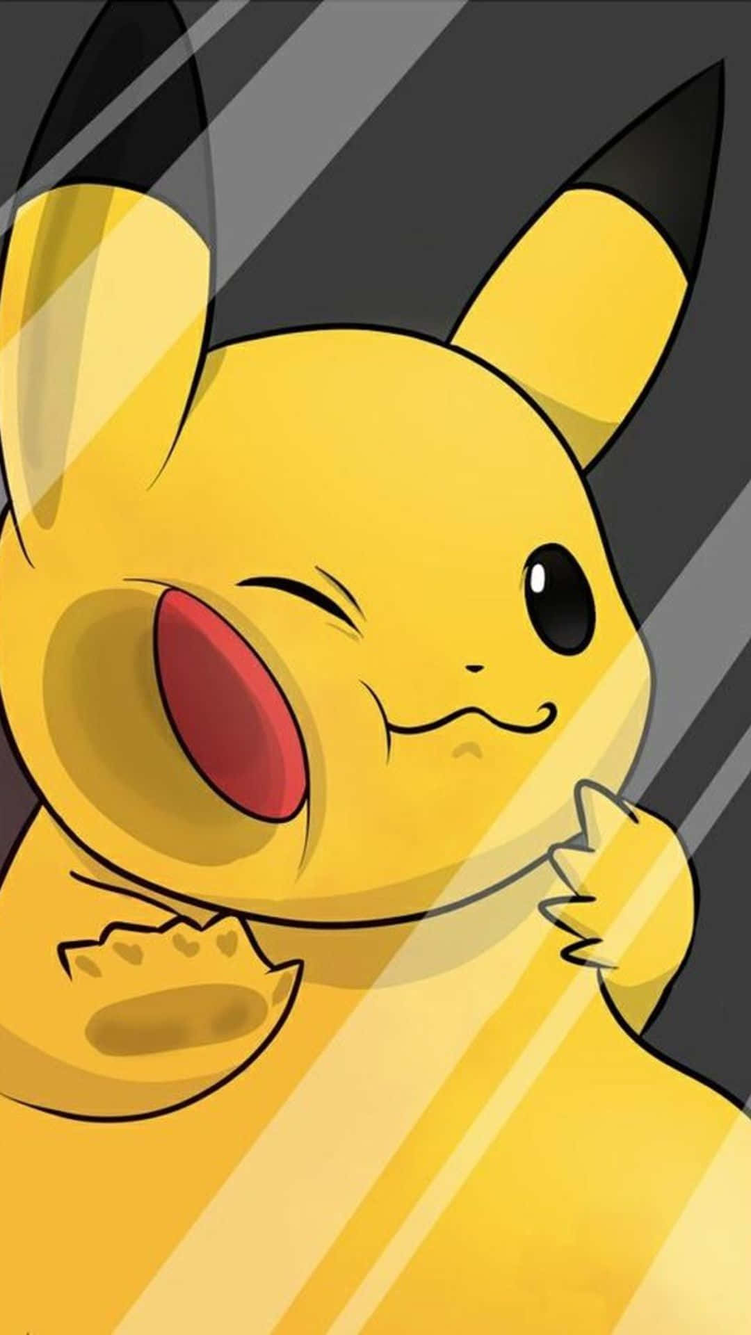 Cute Baby Pikachu, yellow, winks, Full HD Phone Wallpaper