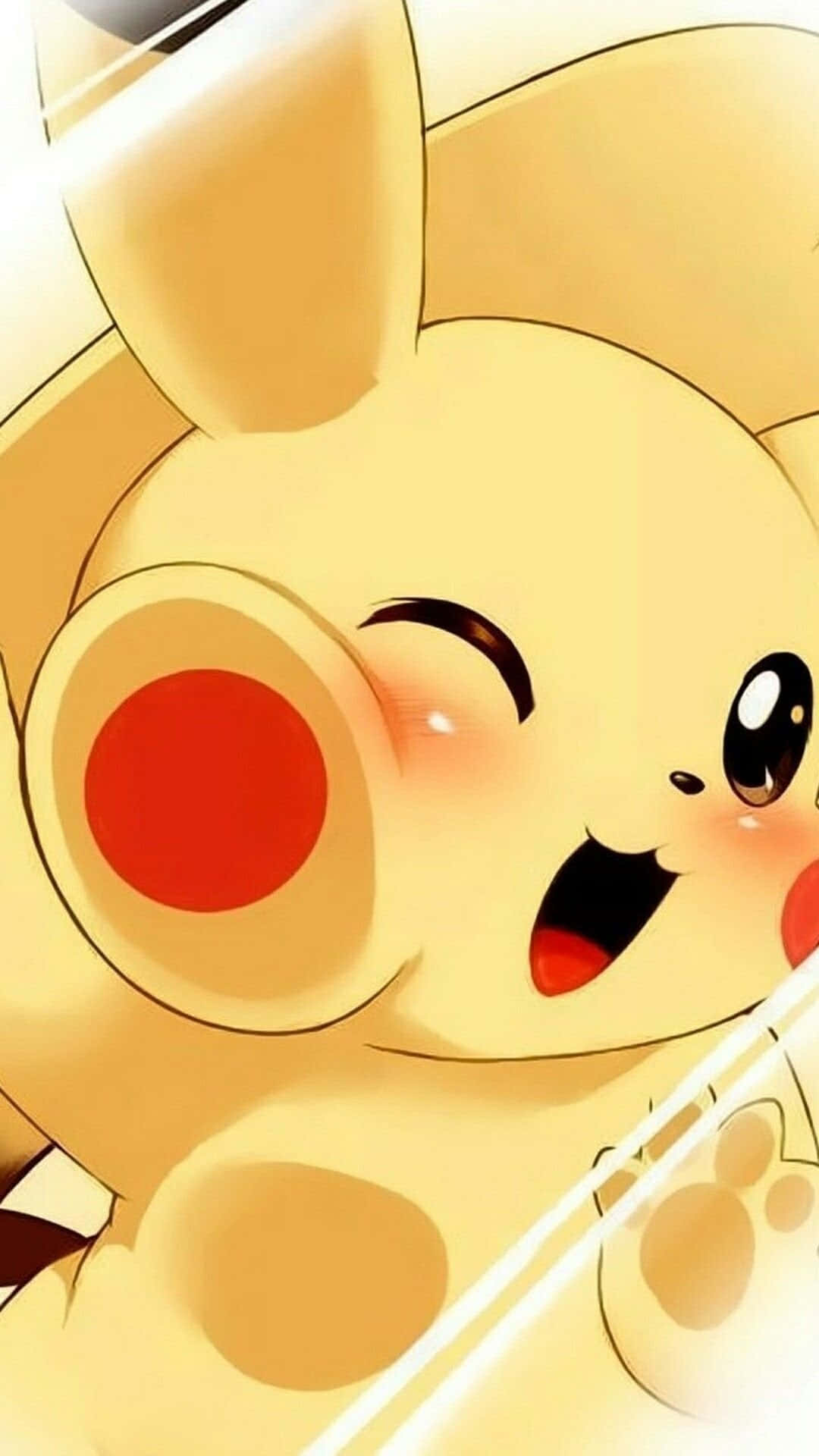 Pikachu, anime, one eye closed, Full HD Phone Wallpaper