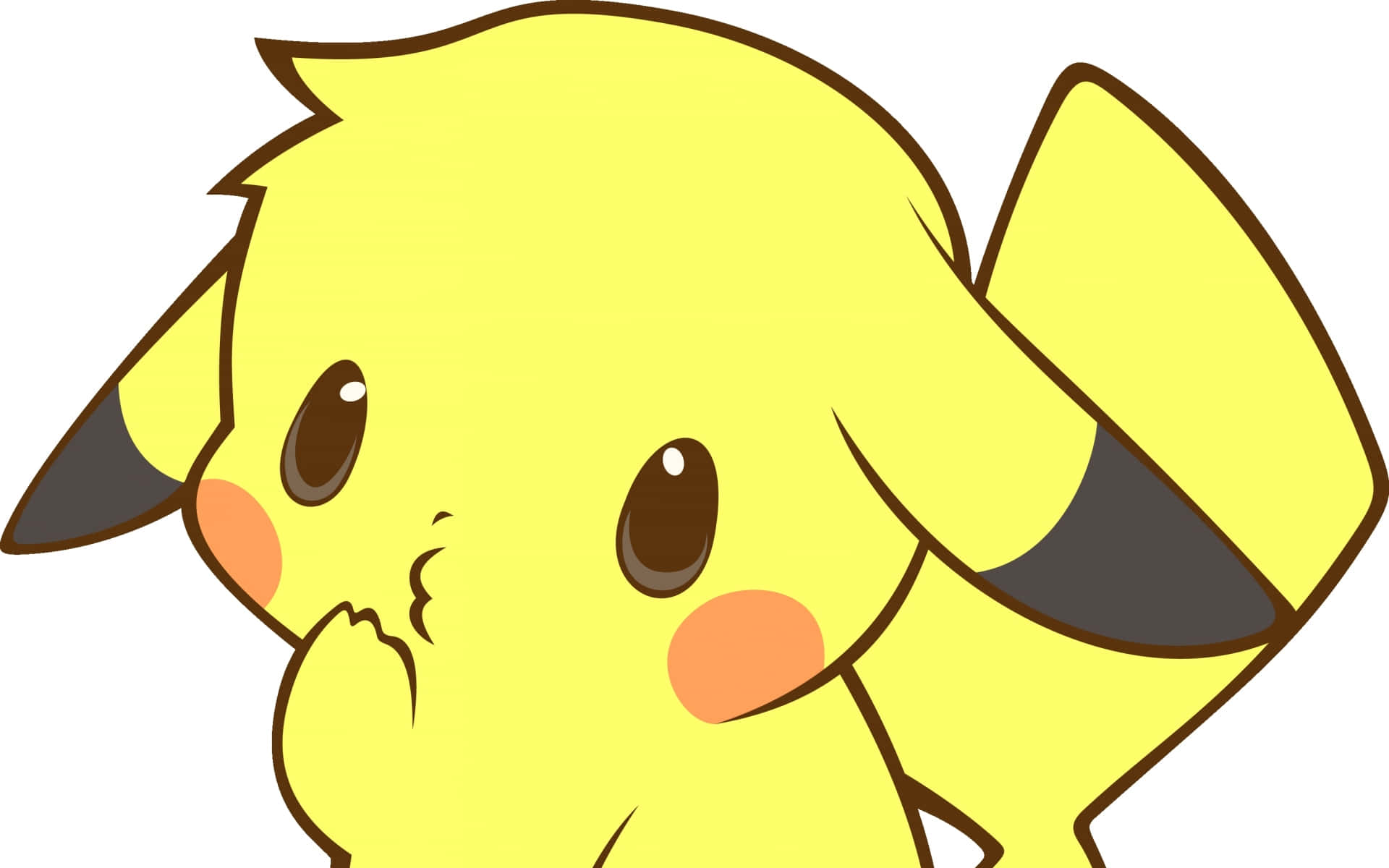 Cute Pikachu, yellow Pikachu, rosy cheeks, Full HD Desktop Wallpaper