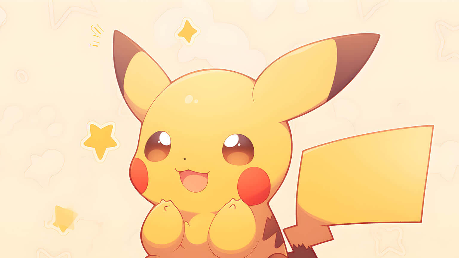 Cute Pikachu, Pikachu, yellow, HD Desktop Wallpaper