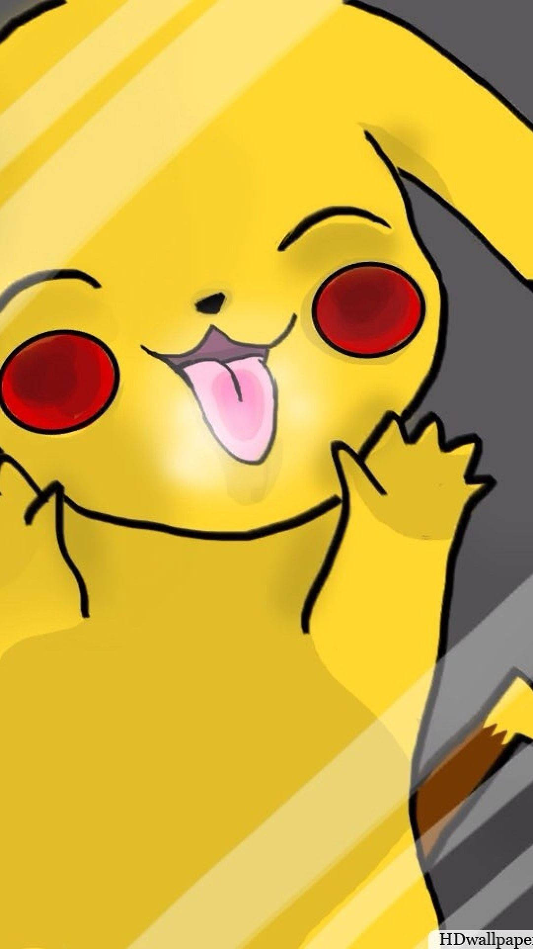 Pikachu, yellow, peeking through the window, Full HD Phone Wallpaper