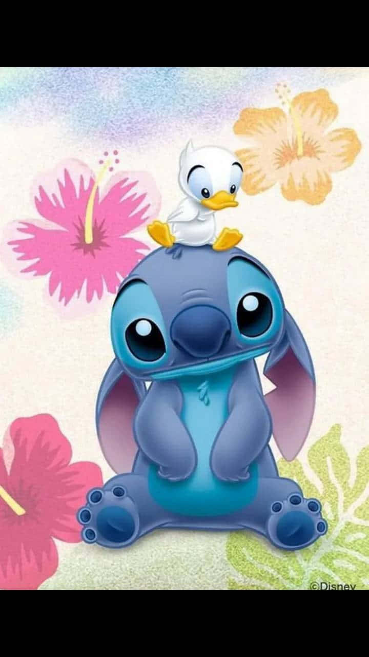Stitch, blue alien, big eyes, HD Phone Wallpaper