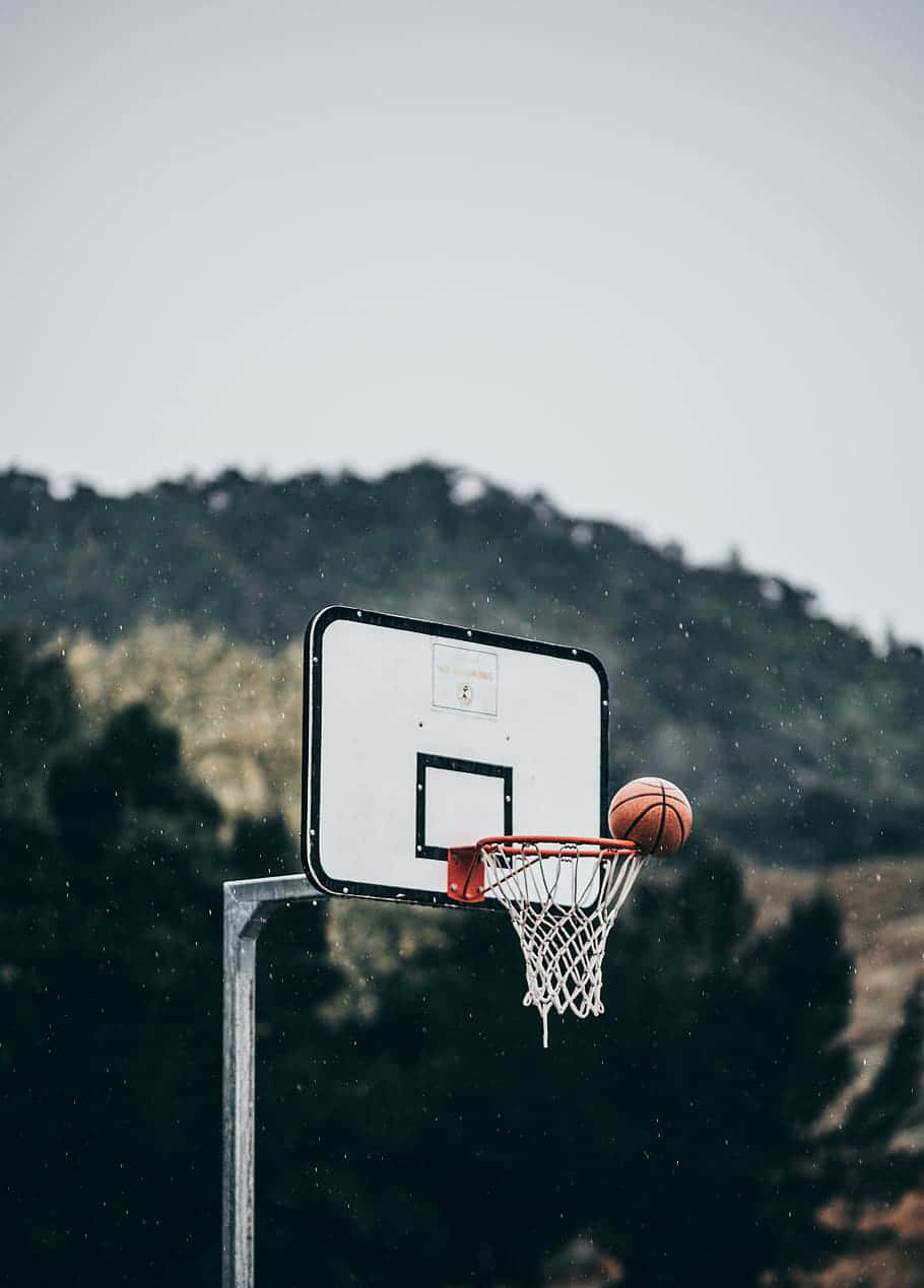 basketball, net, outdoor hoop, SD Phone Wallpaper