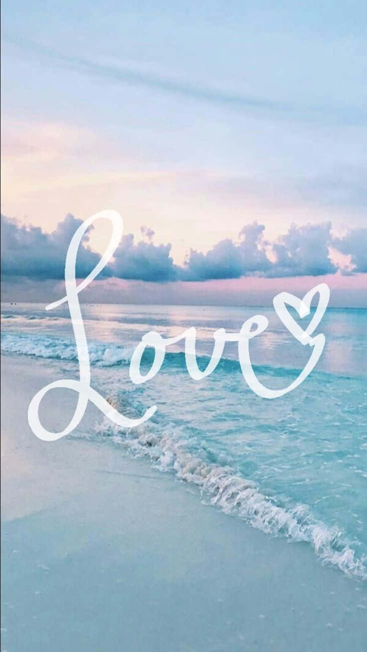 cute beach iphone, sunset, gentle waves, HD Phone Wallpaper