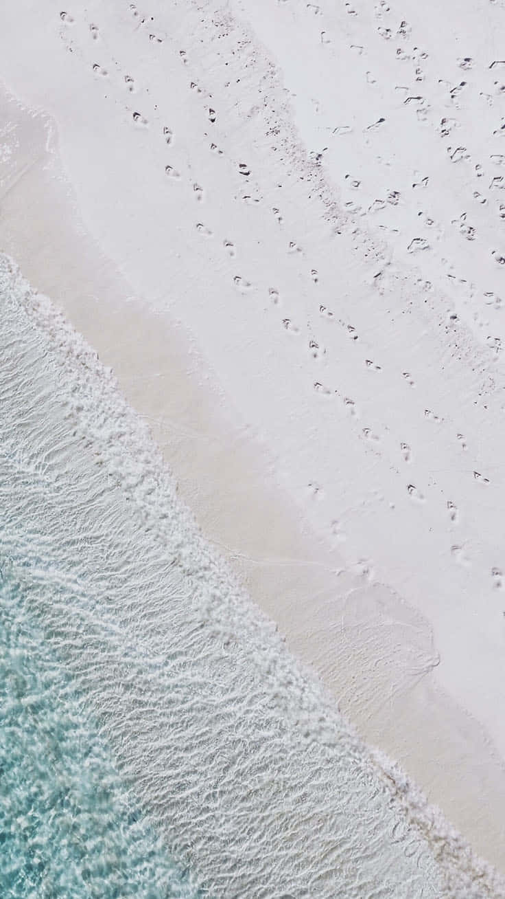 tropical beach scene, aerial view, turquoise waves, HD Phone Wallpaper
