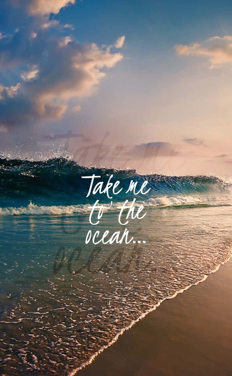 Cute Beach iPhone, ocean wave, sandy shore, SD Phone Wallpaper