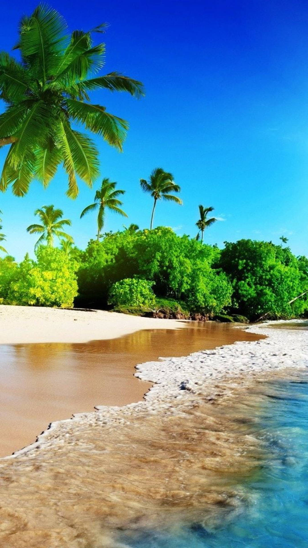 iPhone 7, beach shore, turquoise water, Full HD Phone Wallpaper