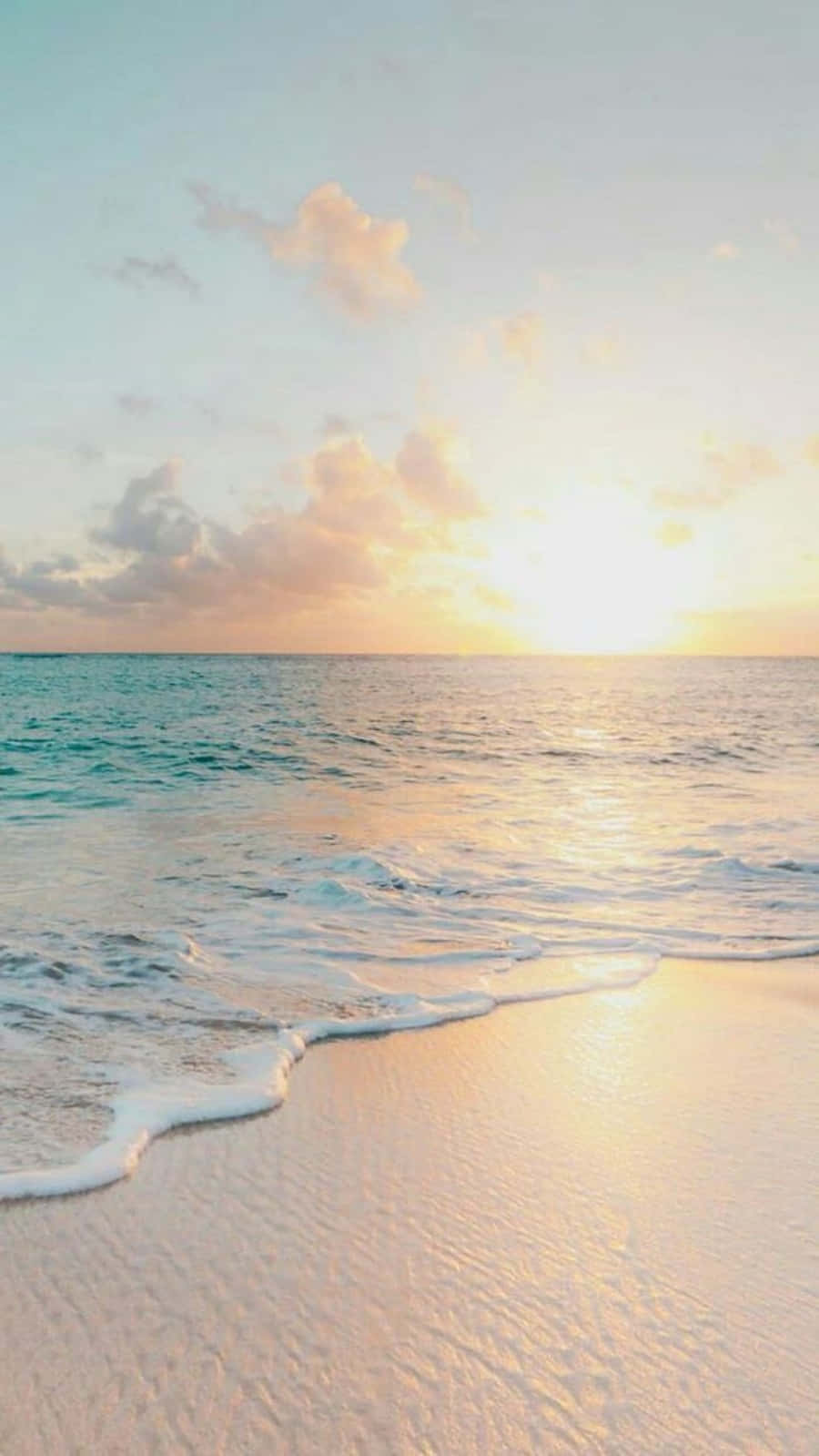 Sunset, ocean, sandy shore, HD Phone Wallpaper