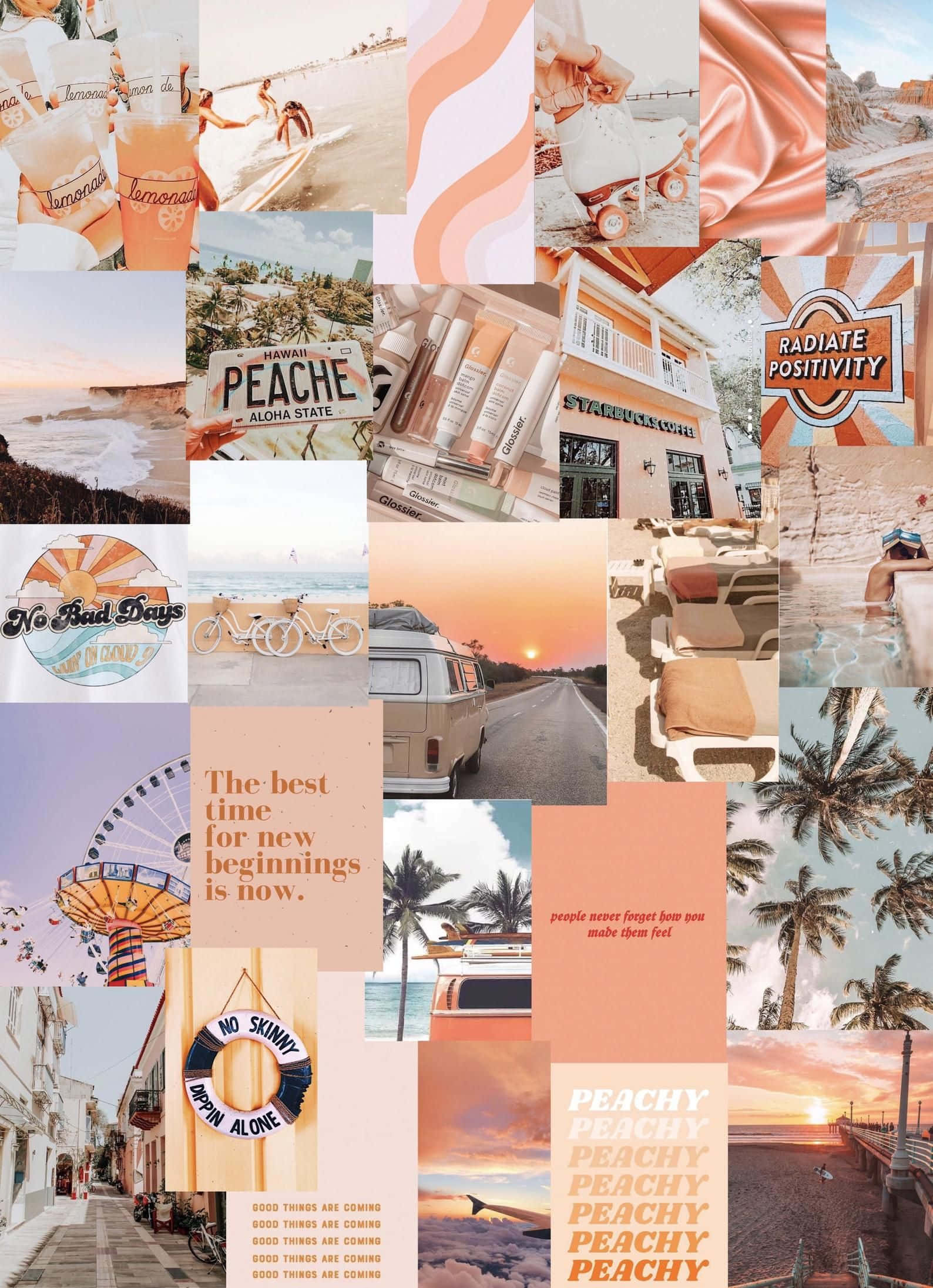 peach-toned, beach scenes, sunsets, Full HD Phone Wallpaper