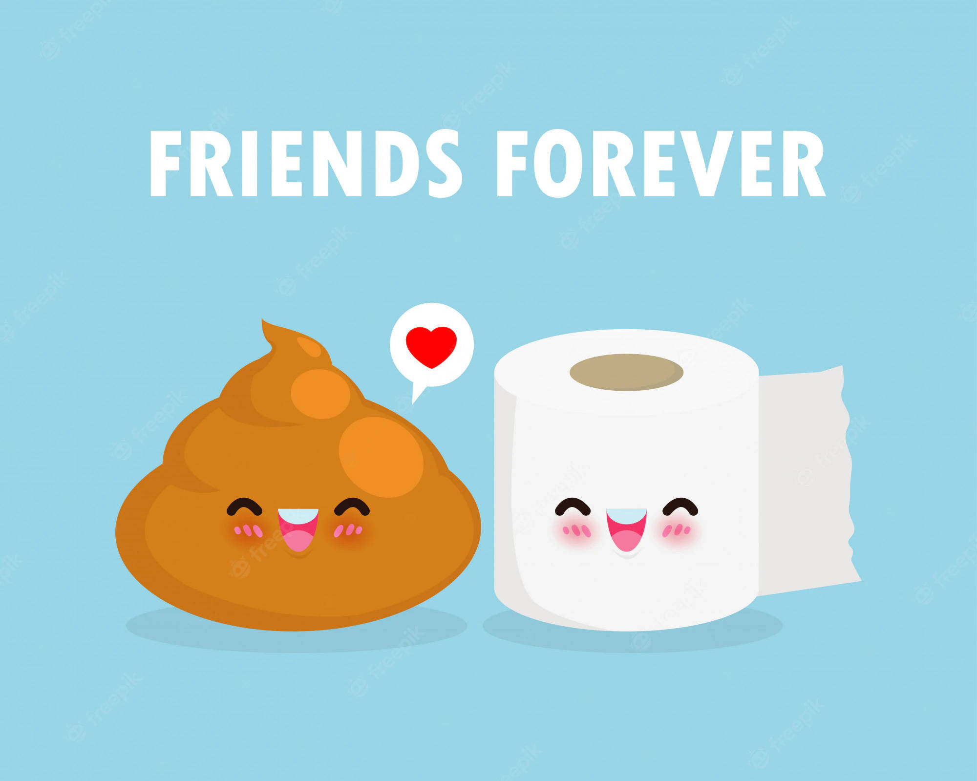 poop emoji, toilet paper roll, heart symbol, Full HD Desktop Wallpaper