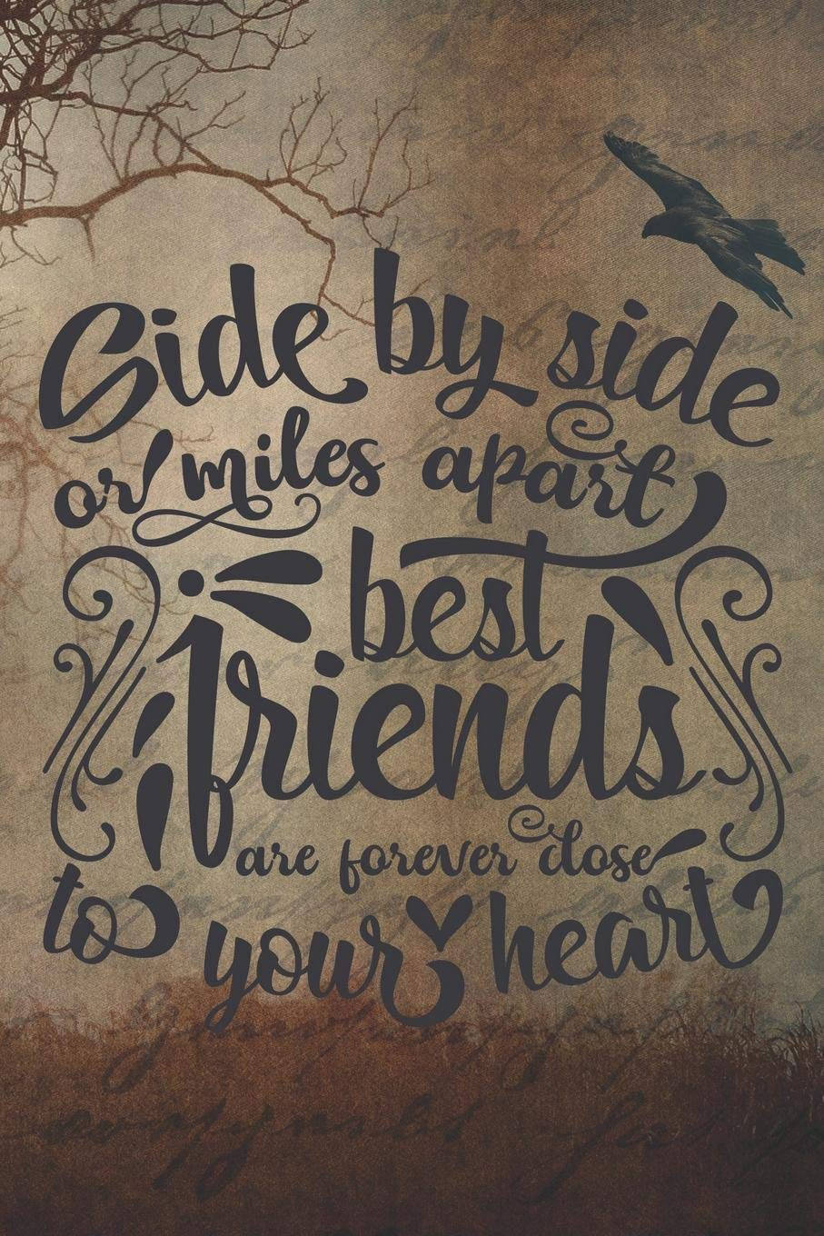 Cute Best Friend, Side by side or miles apart best friends are forever close to your heart, textured vintage background, HD Phone Wallpaper