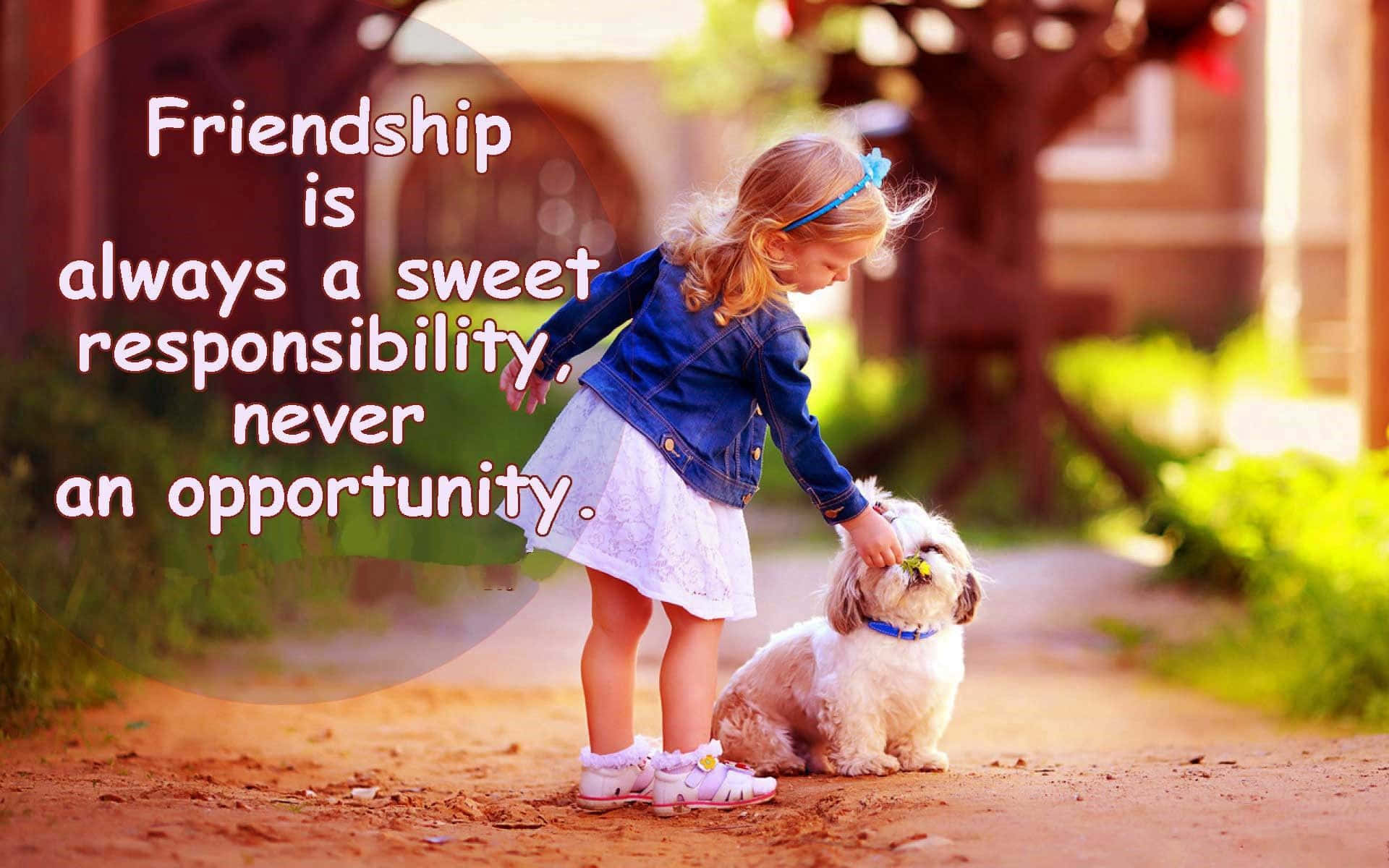kawaii best friend, denim jacket, fluffy white dog, Full HD Desktop Wallpaper