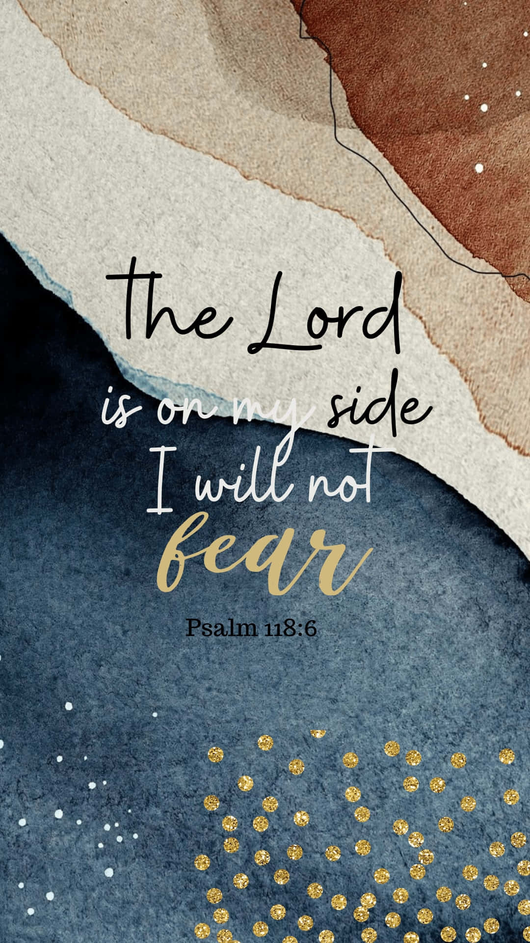 Cute Bible Verse, 1080 x 1920 wallpaper, blue beige and gold, Full HD Phone Wallpaper