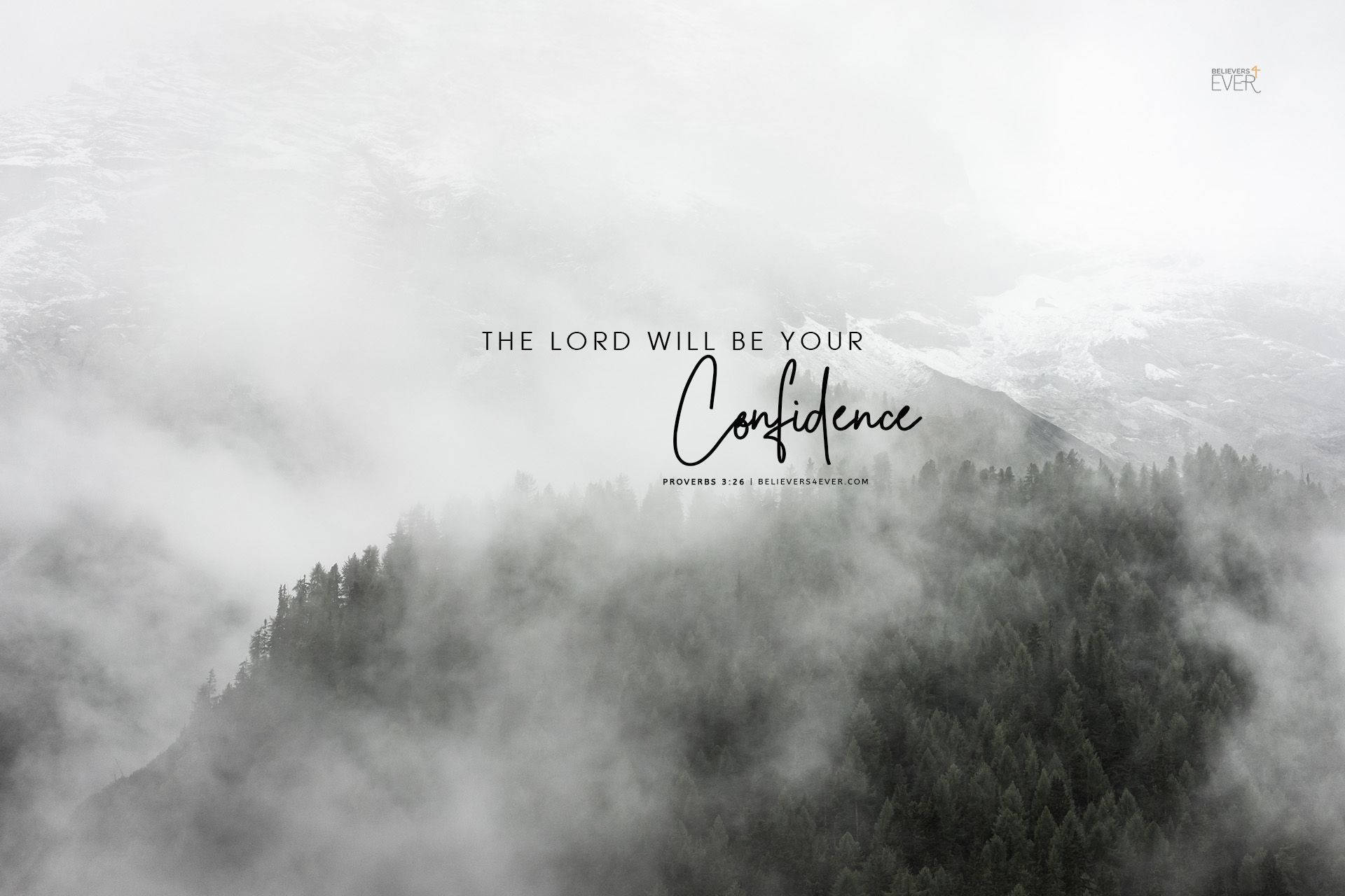 minimalist, bible verse, misty mountain peak, Full HD Desktop Wallpaper