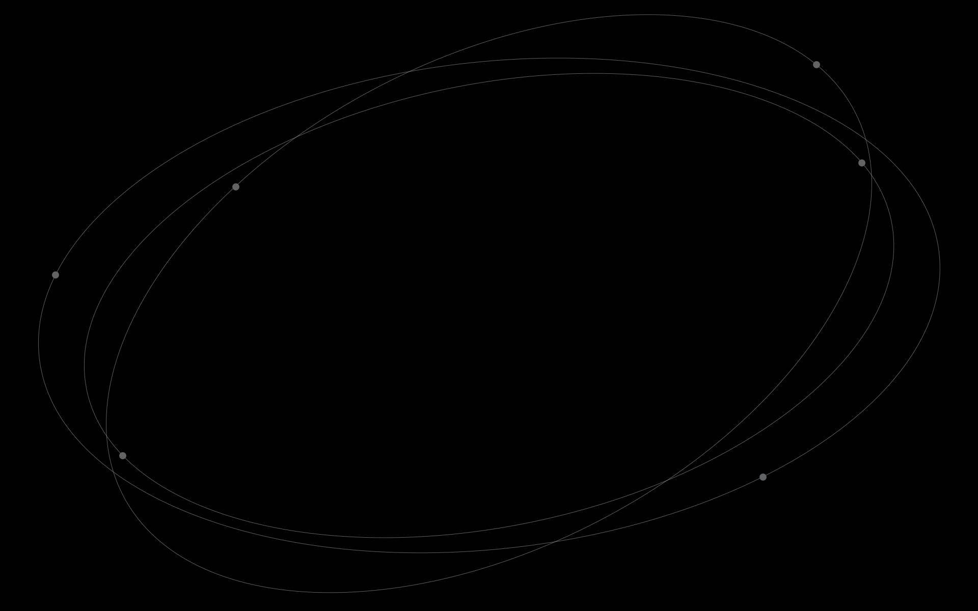 Simple Black Aesthetic, circular lines, white orbital lines, Full HD Desktop Wallpaper
