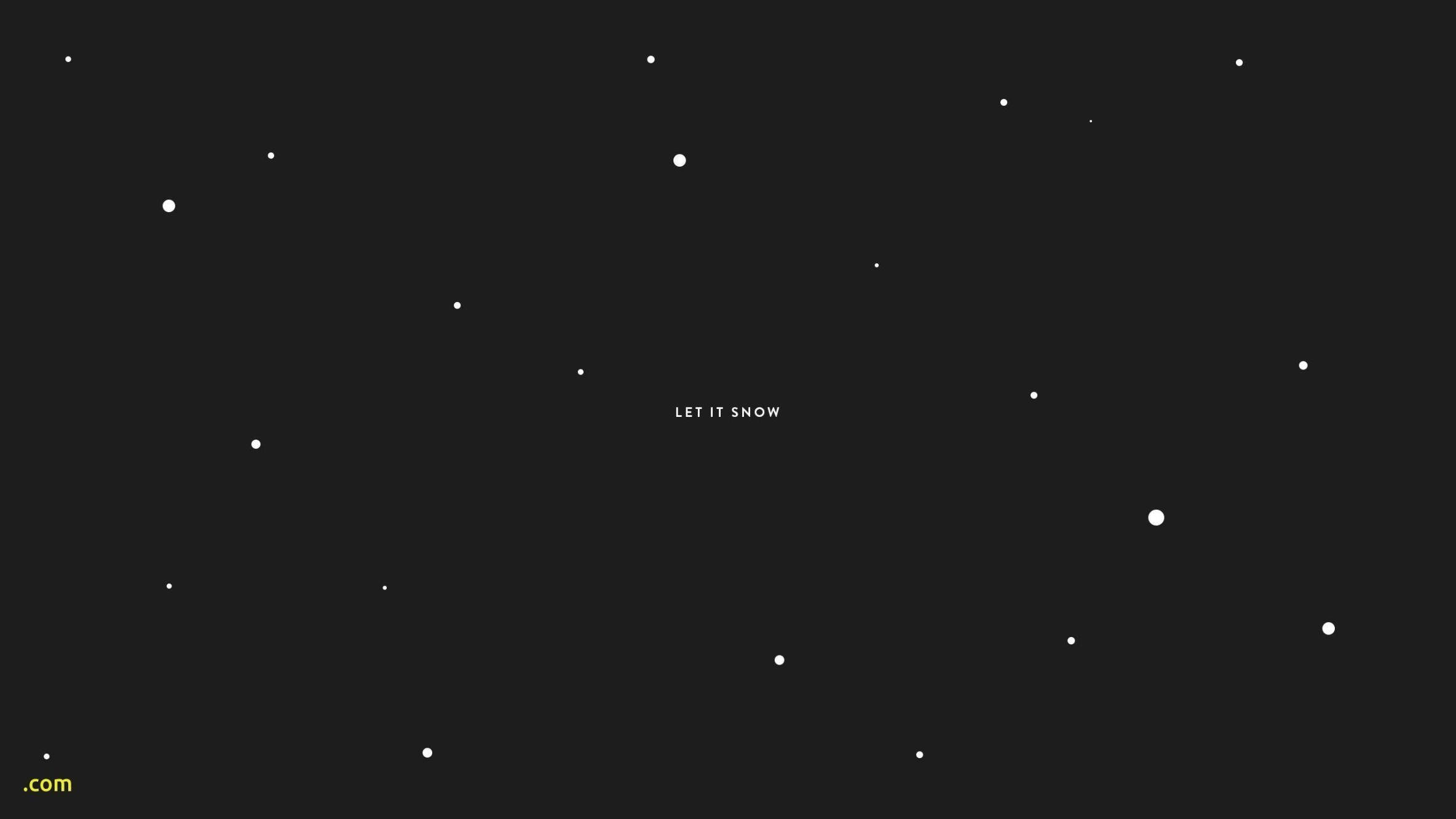 Cute Black Snow Aesthetic, dark background, scattered white dots, Full HD Desktop Wallpaper