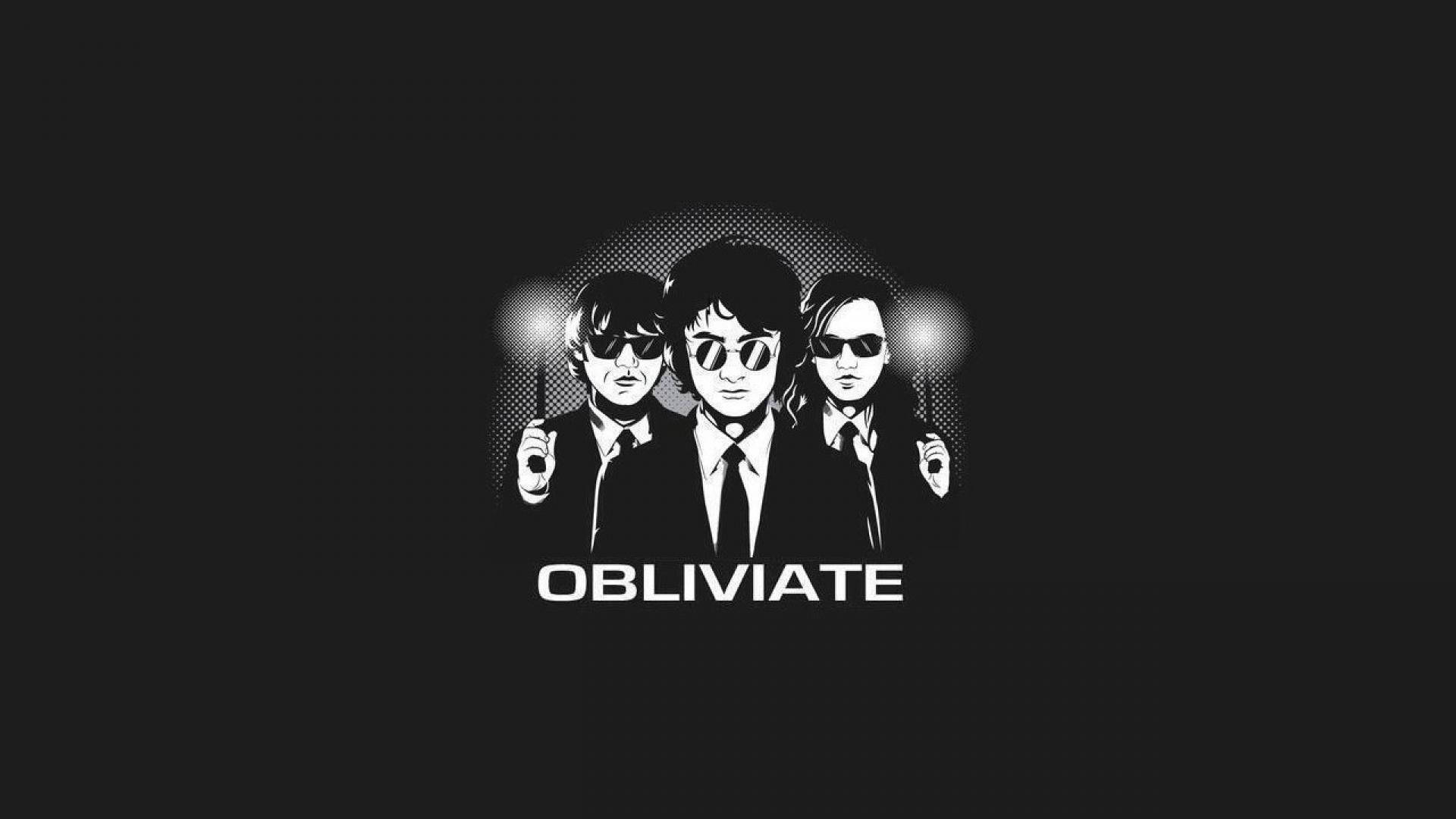 Obliviate, wands with glowing tips, suits and sunglasses, Full HD Desktop Wallpaper
