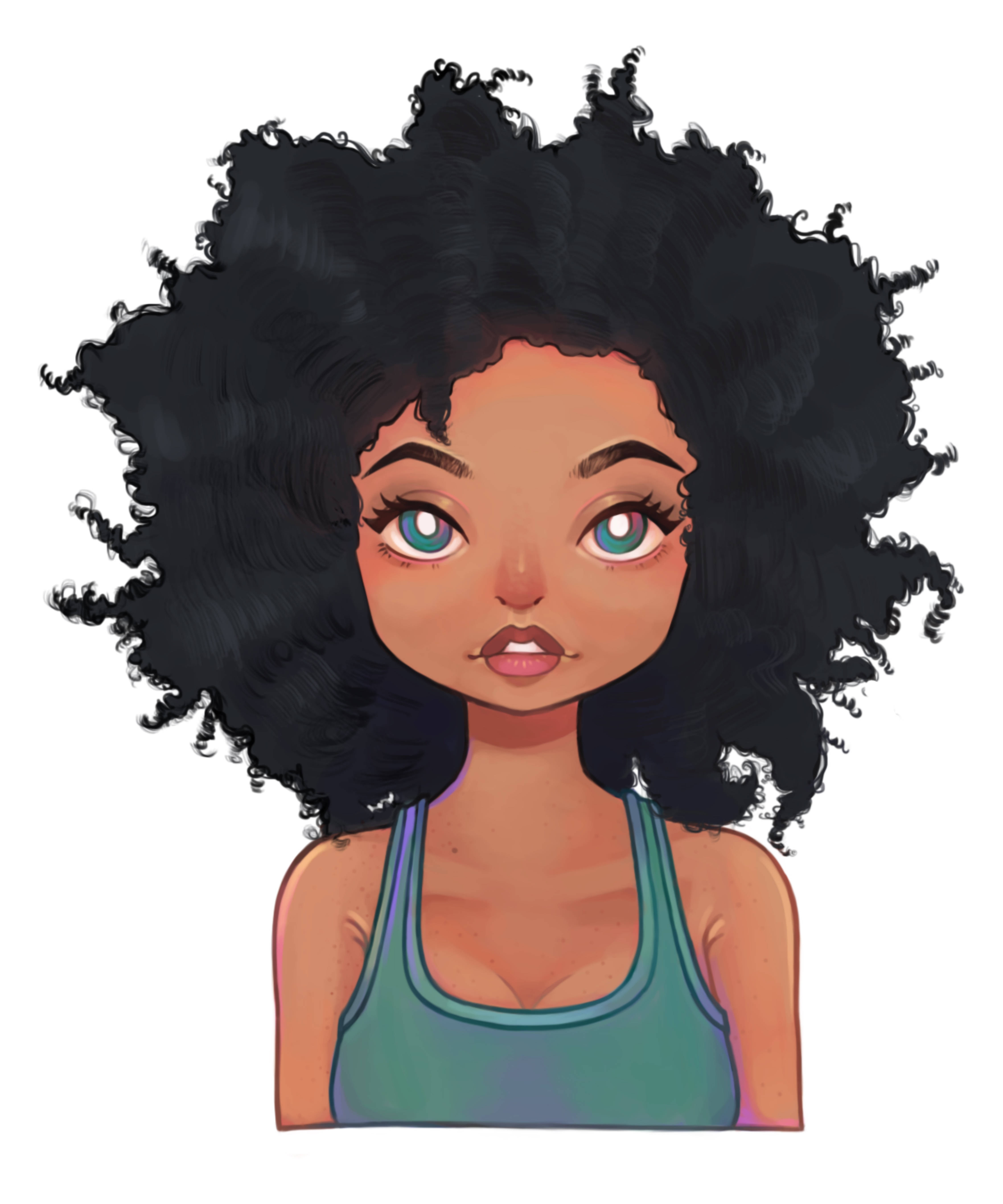Cute Black Girl, afro, black hair, 5K Phone Wallpaper