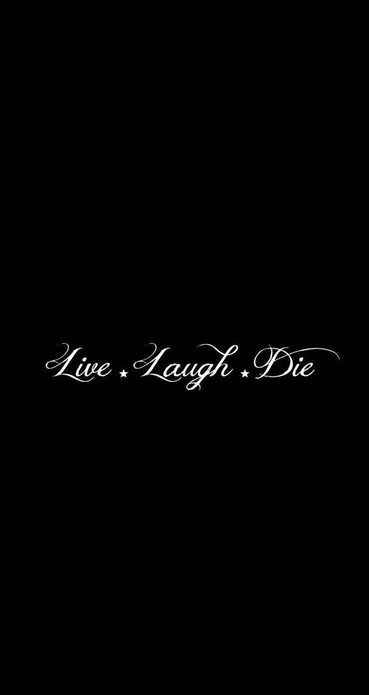 Adorable Black Kitten, natural setting, Live Laugh Die, HD Phone Wallpaper