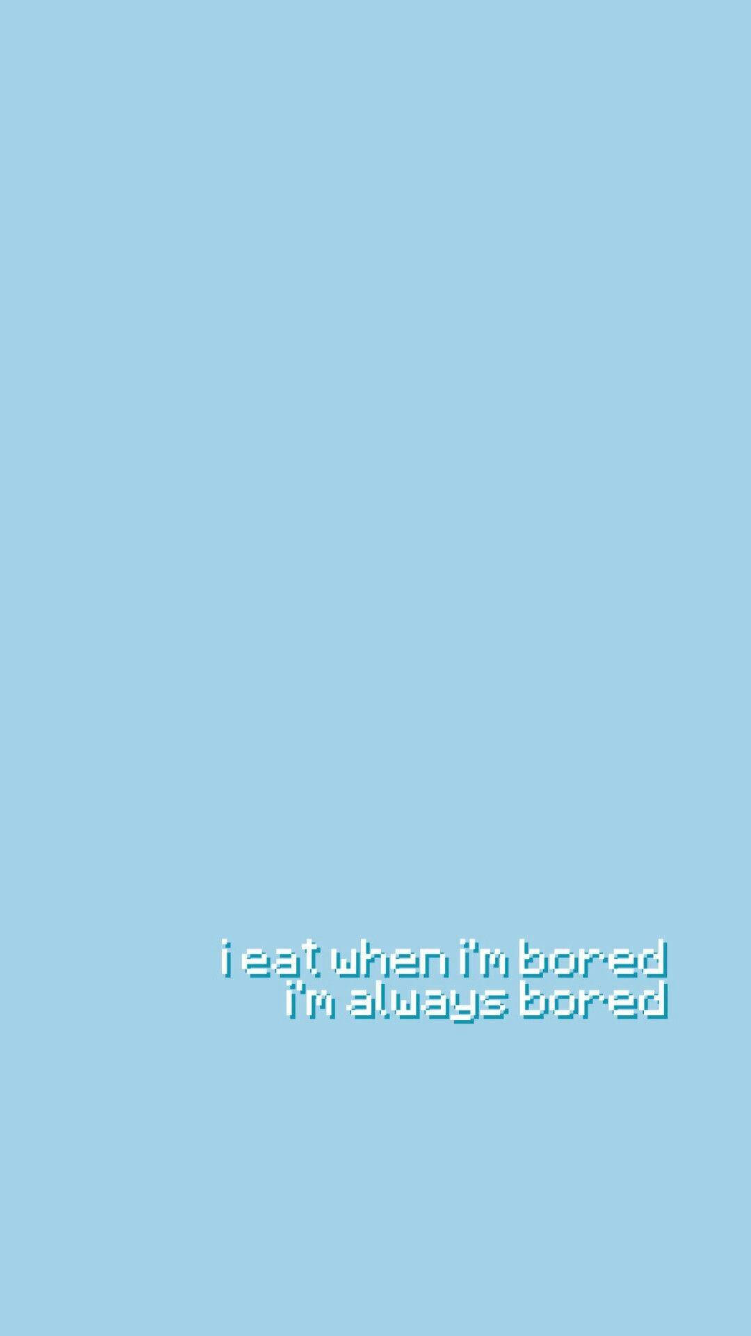 Cute Blue Aesthetic, light blue background, pixelated text, Full HD Phone Wallpaper