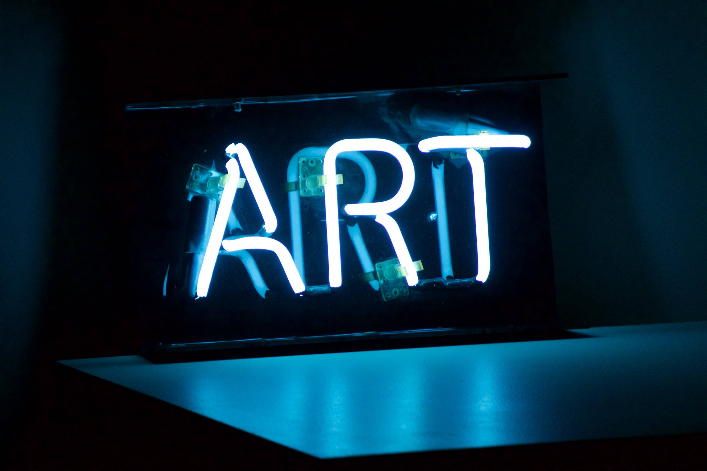 Cute Blue Aesthetic, neon sign, ART, Full HD Desktop Wallpaper