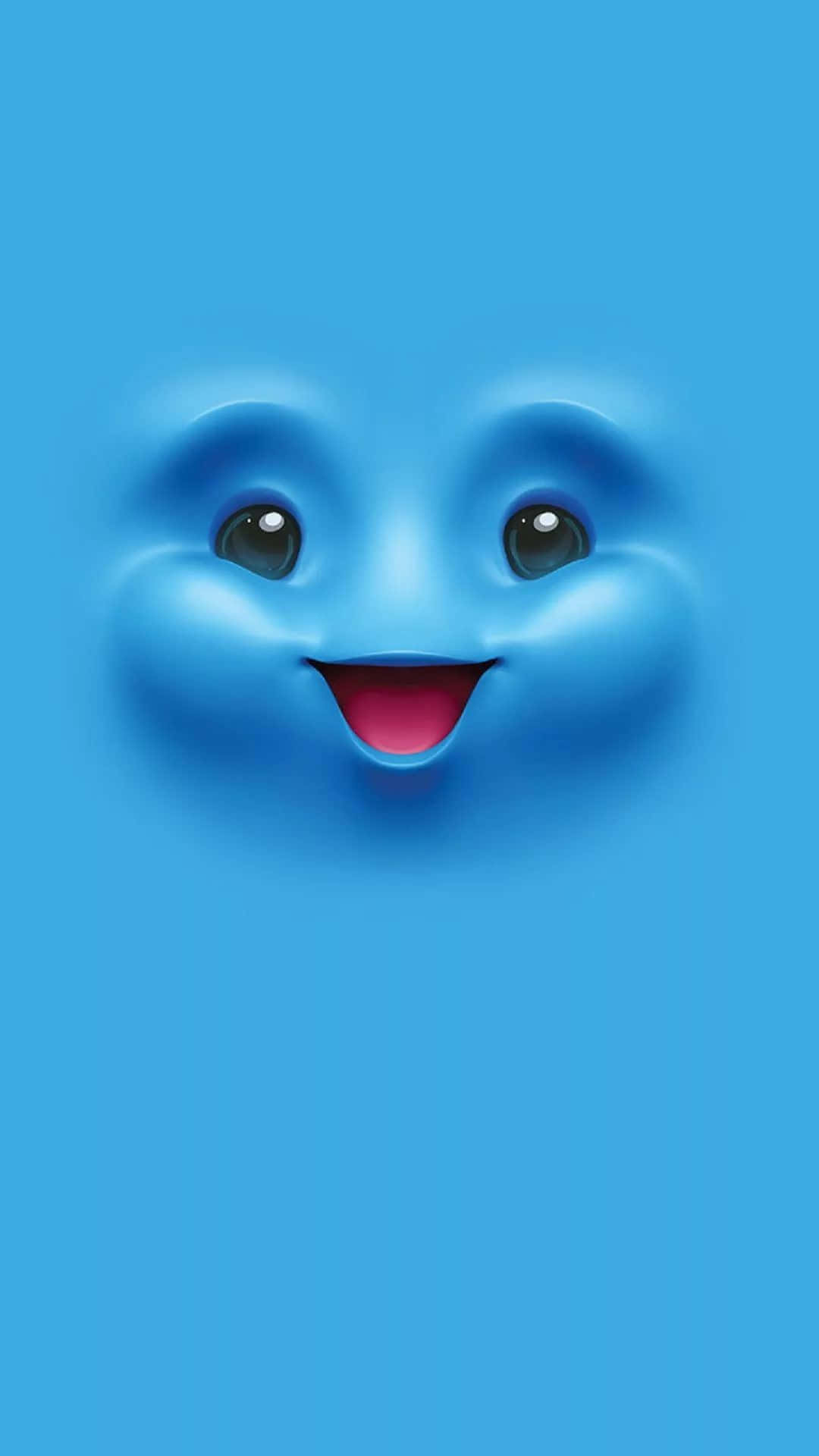 blue face, big eyes, wide smile, Full HD Phone Wallpaper