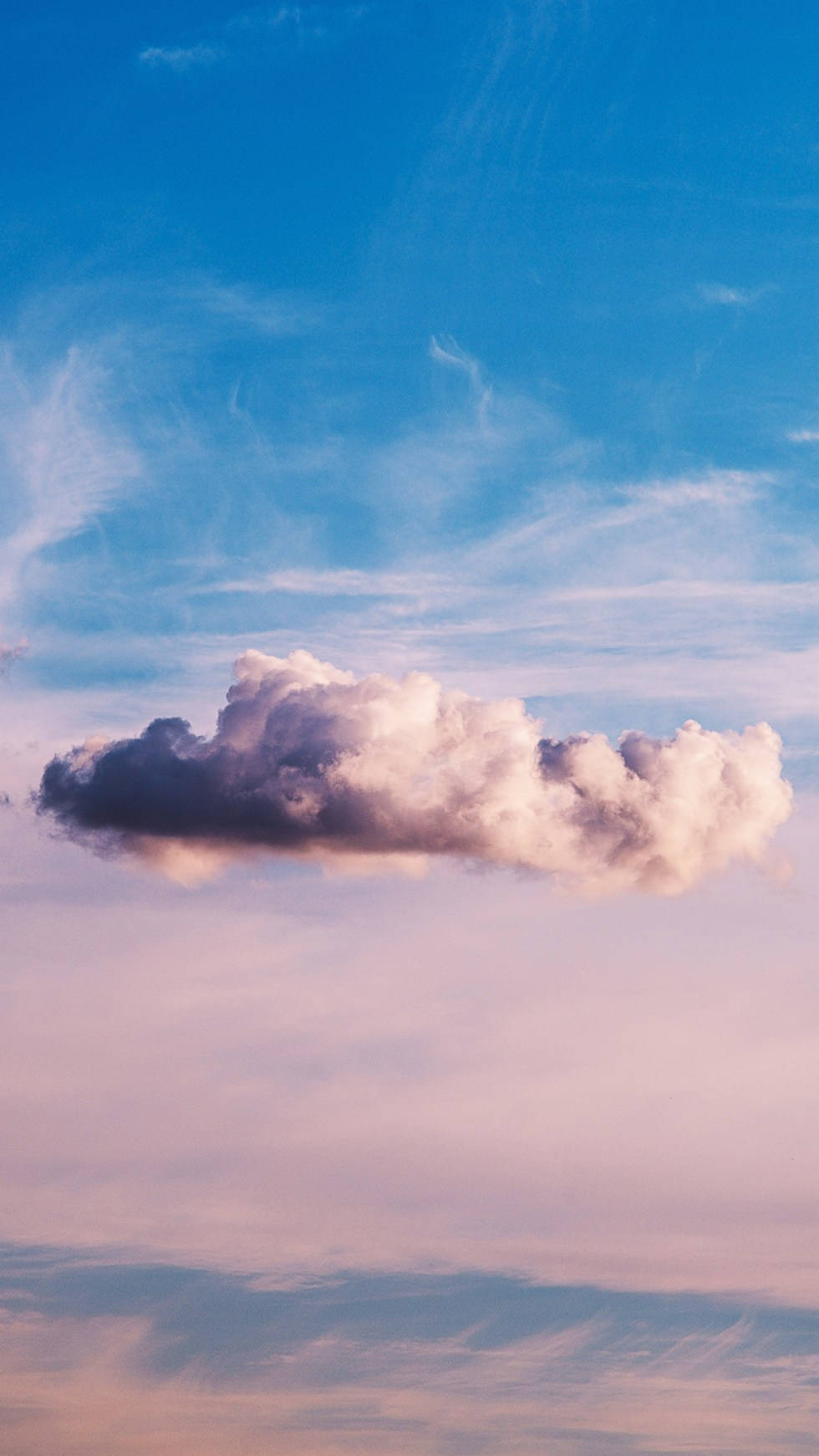 Cute Blue Phone, sky, twilight, HD Phone Wallpaper