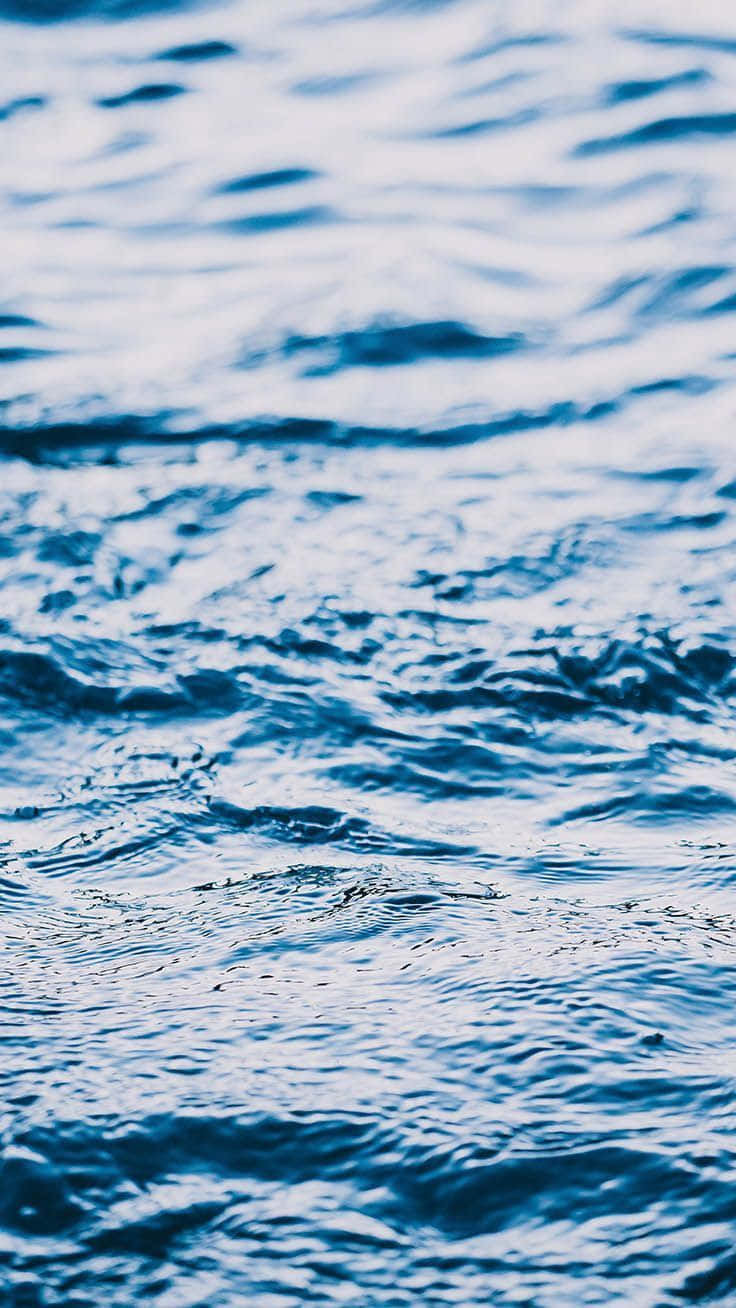 Cute Blue, iPhone, textured blue ocean waves, HD Phone Wallpaper