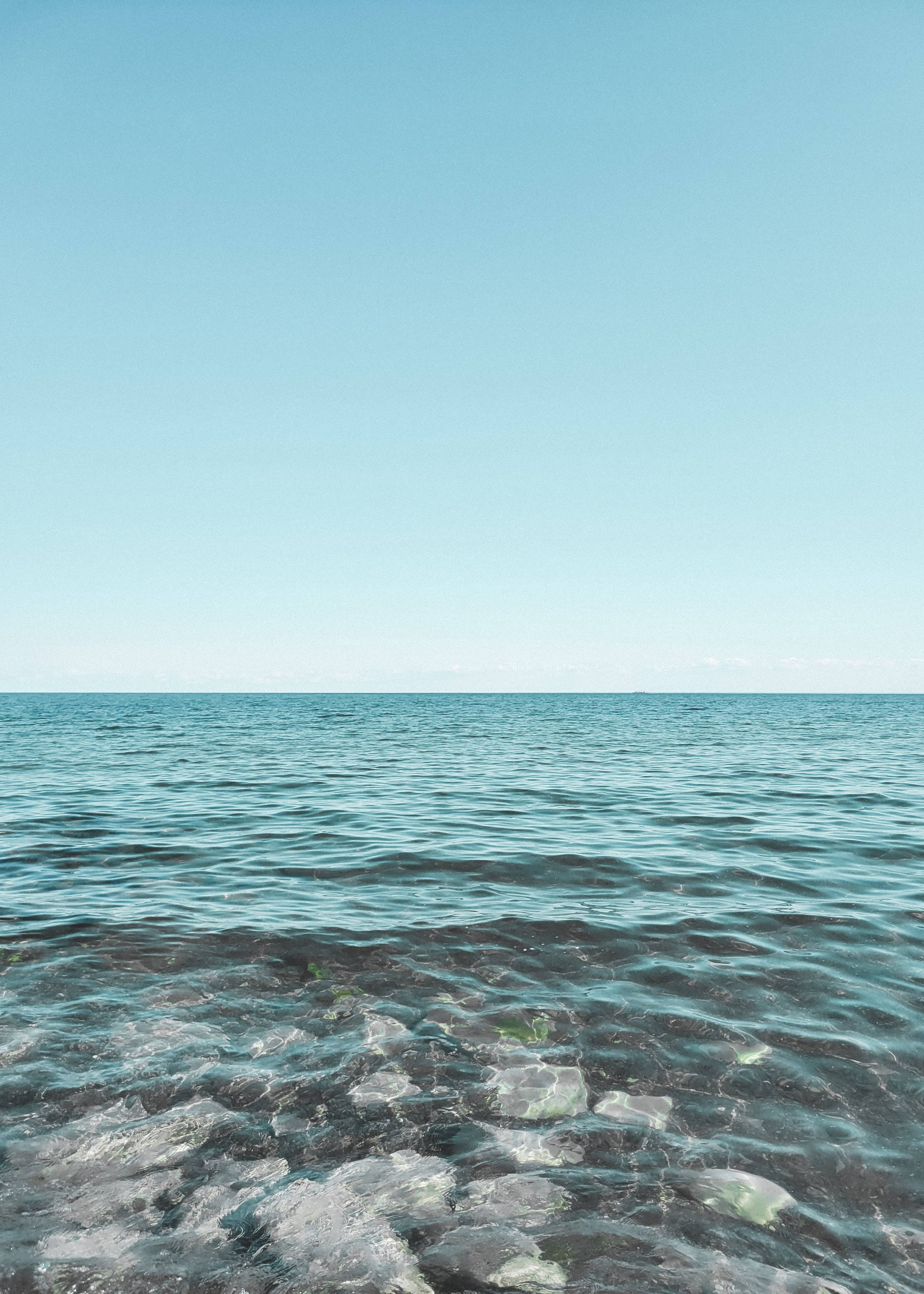 Cute Blue Aesthetic, ocean waves, turquoise ocean, 2K Phone Wallpaper