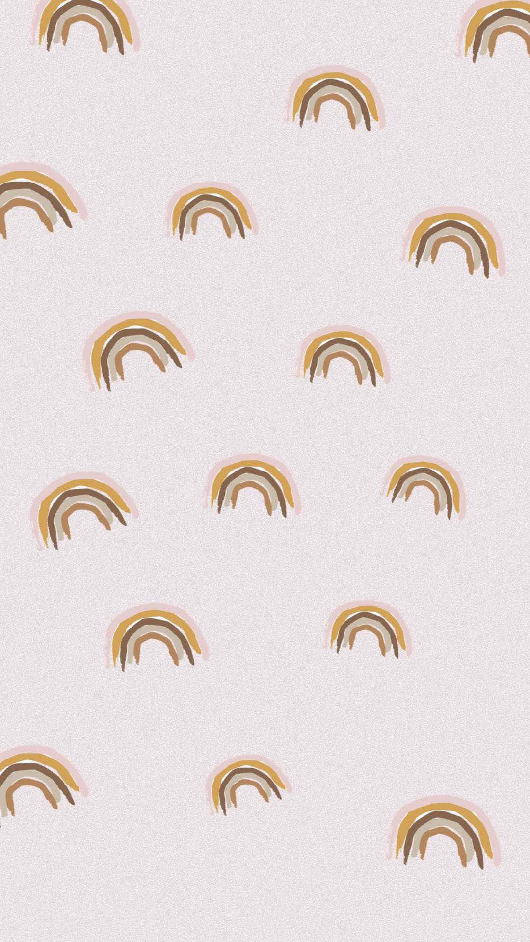 boho-inspired, hand-drawn rainbows, warm earth tones, Full HD Phone Wallpaper