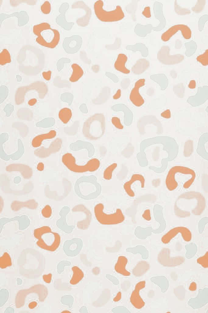 cute boho, pastel leopard print, peach, SD Phone Wallpaper