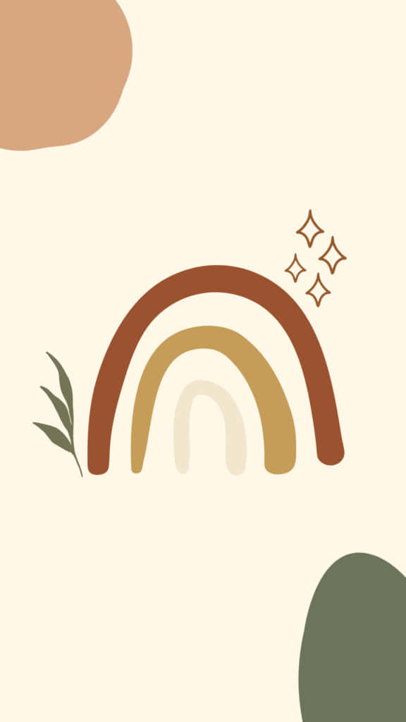 Cute Boho, rainbow, earthy tones, SD Phone Wallpaper