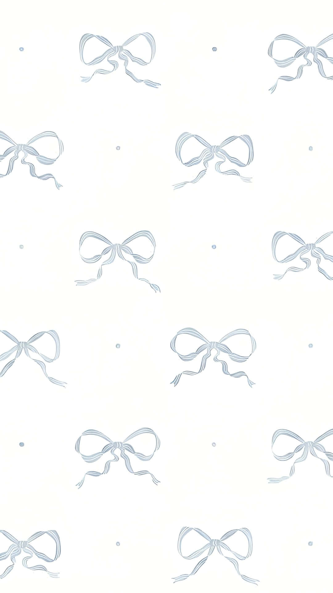 delicate blue bow pattern, light blue hand-drawn bows, creamy white background, Full HD Phone Wallpaper