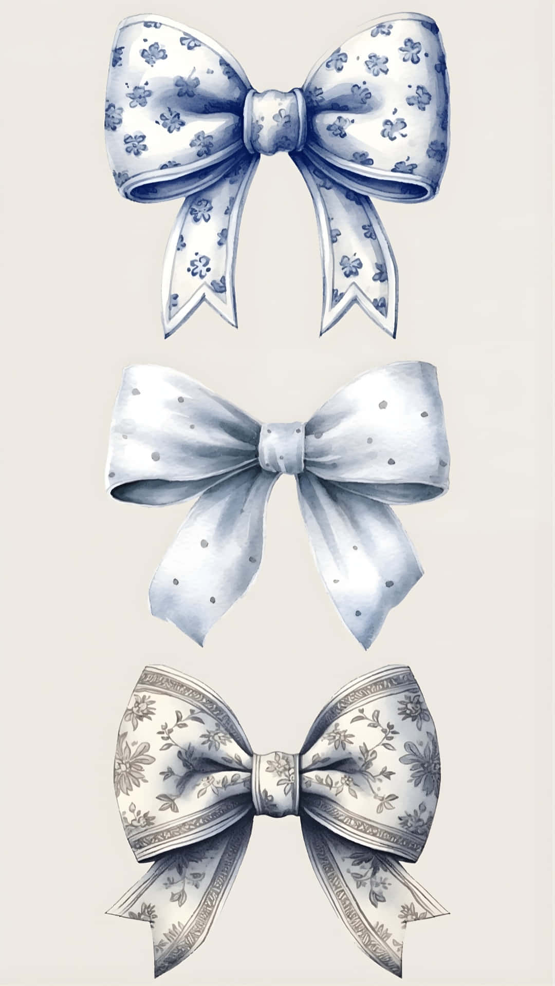 blue silver and gray, floral and polka dot patterns, soft beige background, Full HD Phone Wallpaper
