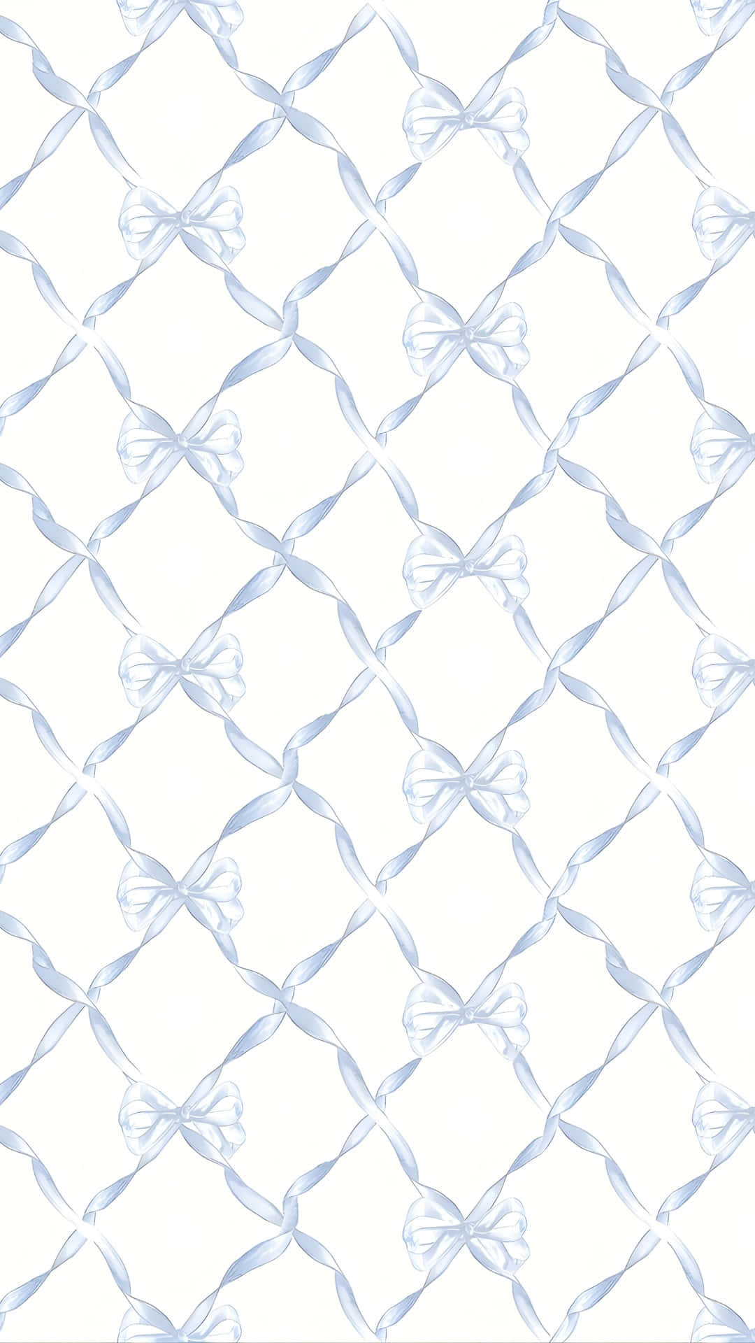 delicate blue bow pattern, light blue satin ribbons, diamond lattice, Full HD Phone Wallpaper