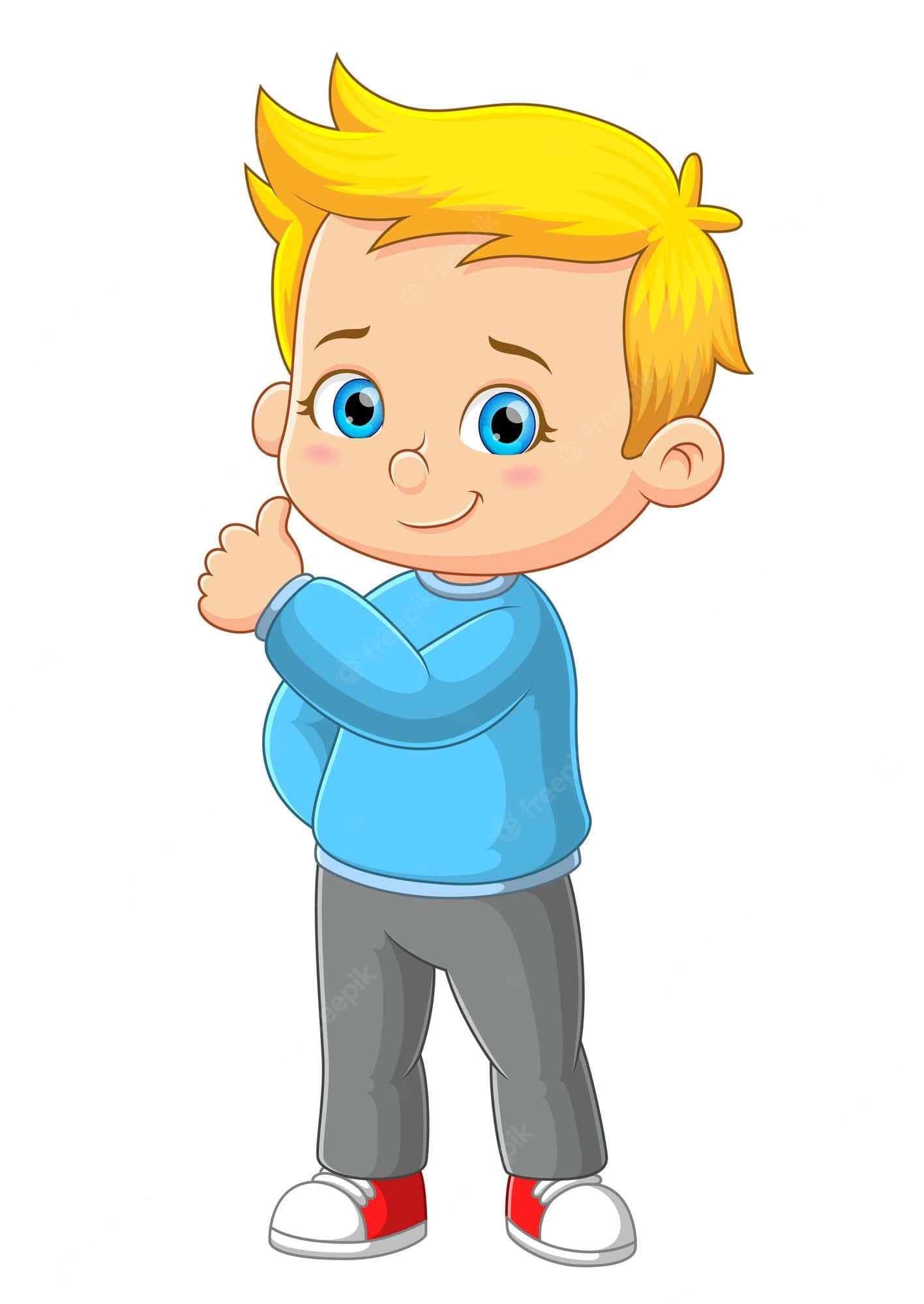 handsome boy cartoon, blonde hair, blue eyes, Full HD Phone Wallpaper