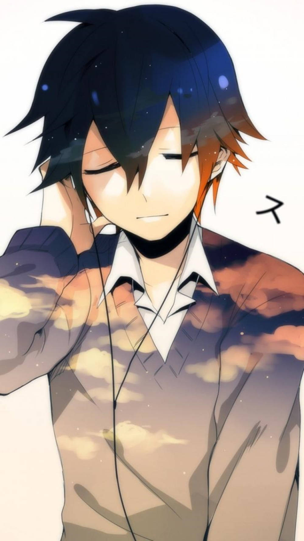 Cute Boy, anime boy, starry hair, HD Phone Wallpaper