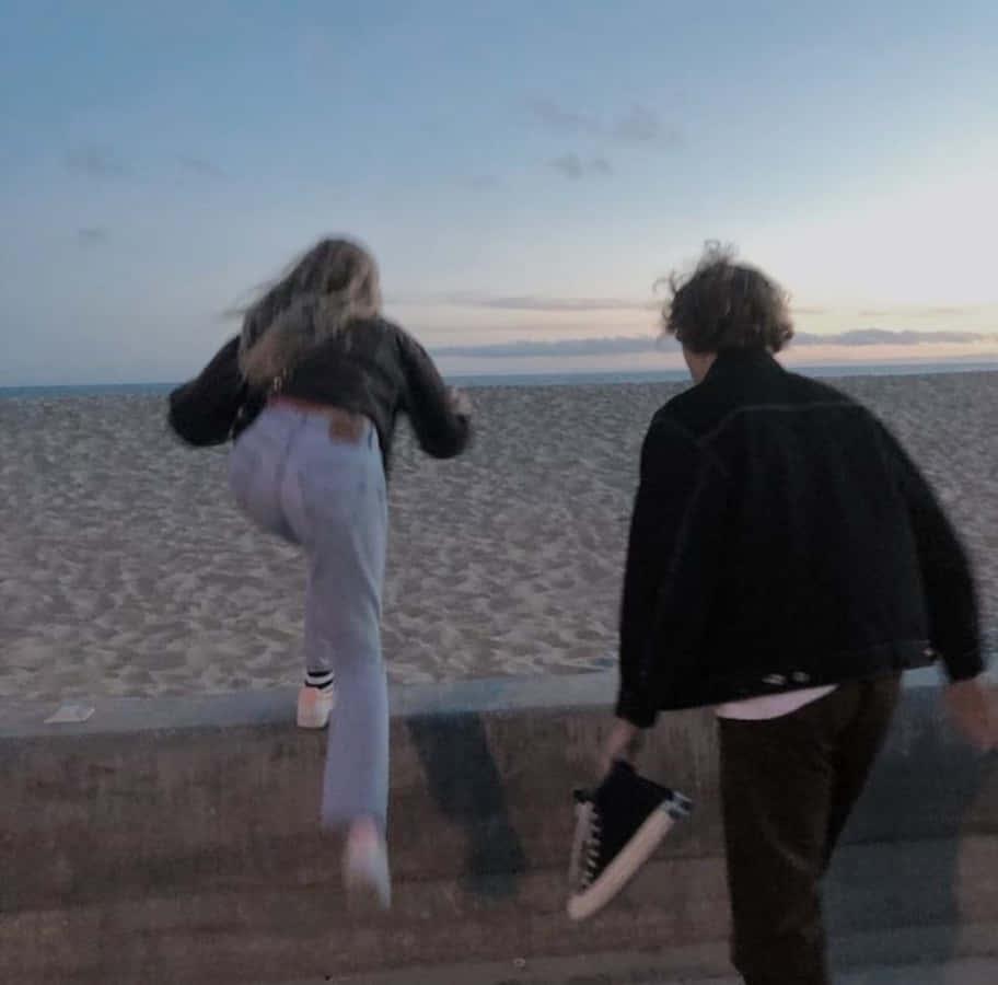 cute boyfriend, ocean, dusk, SD Desktop Wallpaper